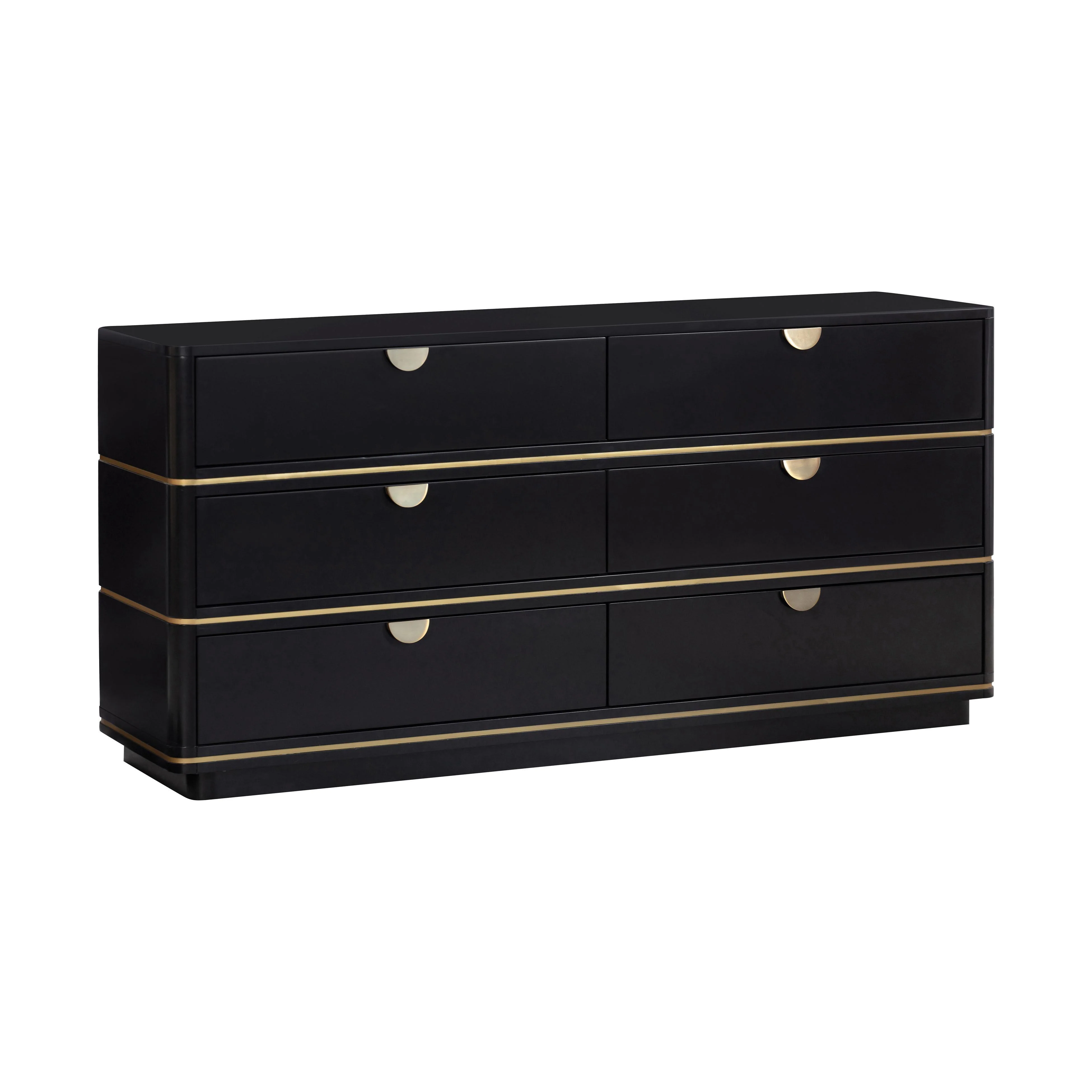 Julieta Black 6 Drawer Dresser - Frankwebs