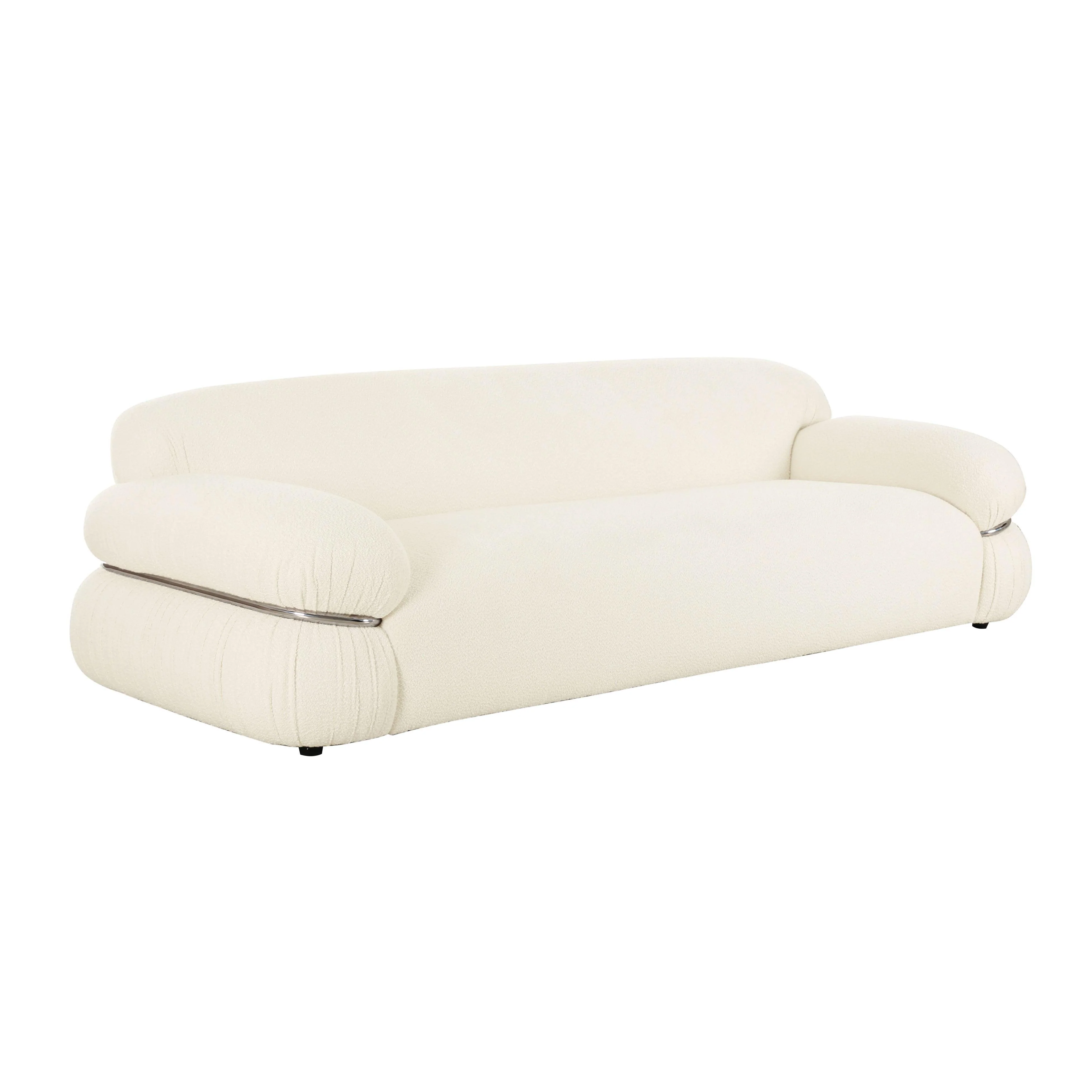 Leyla Cream Boucle Sofa - Frankwebs