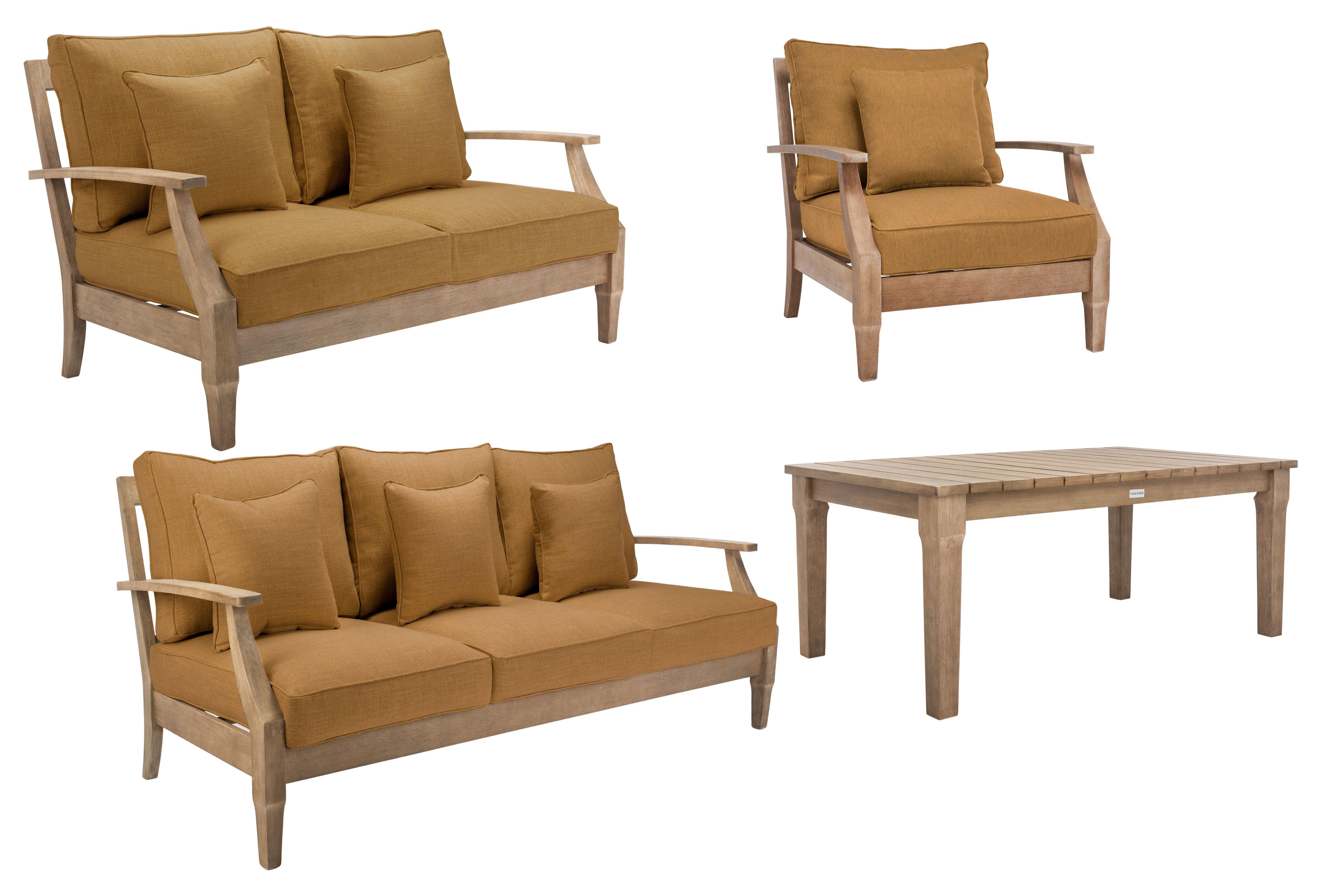 Martinique Wood Patio Loveseat - Frankwebs