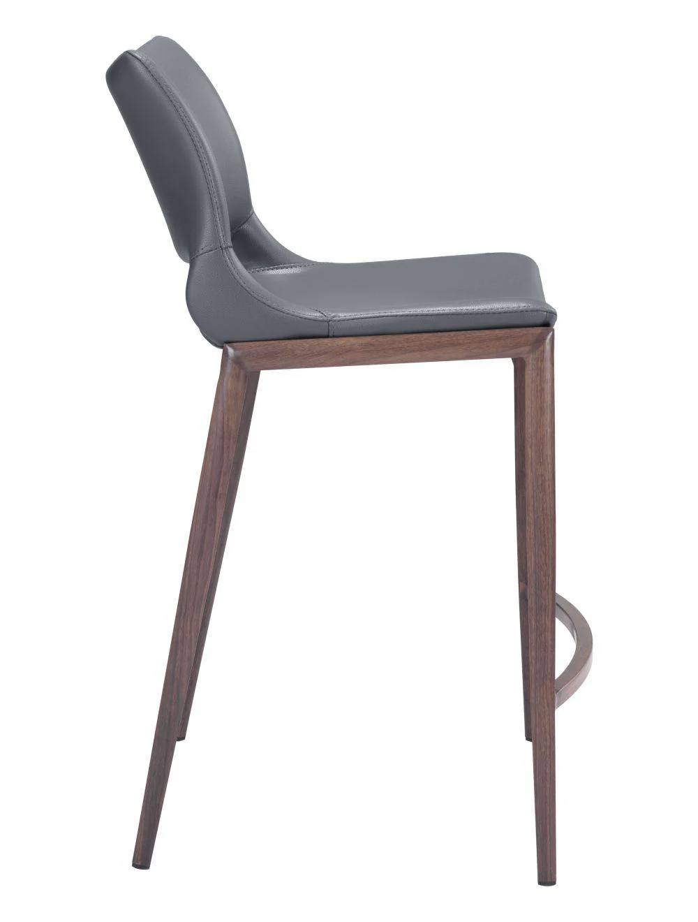 Ace Counter Chair (Set of 2) Dark Gray & Walnut - Frankwebs