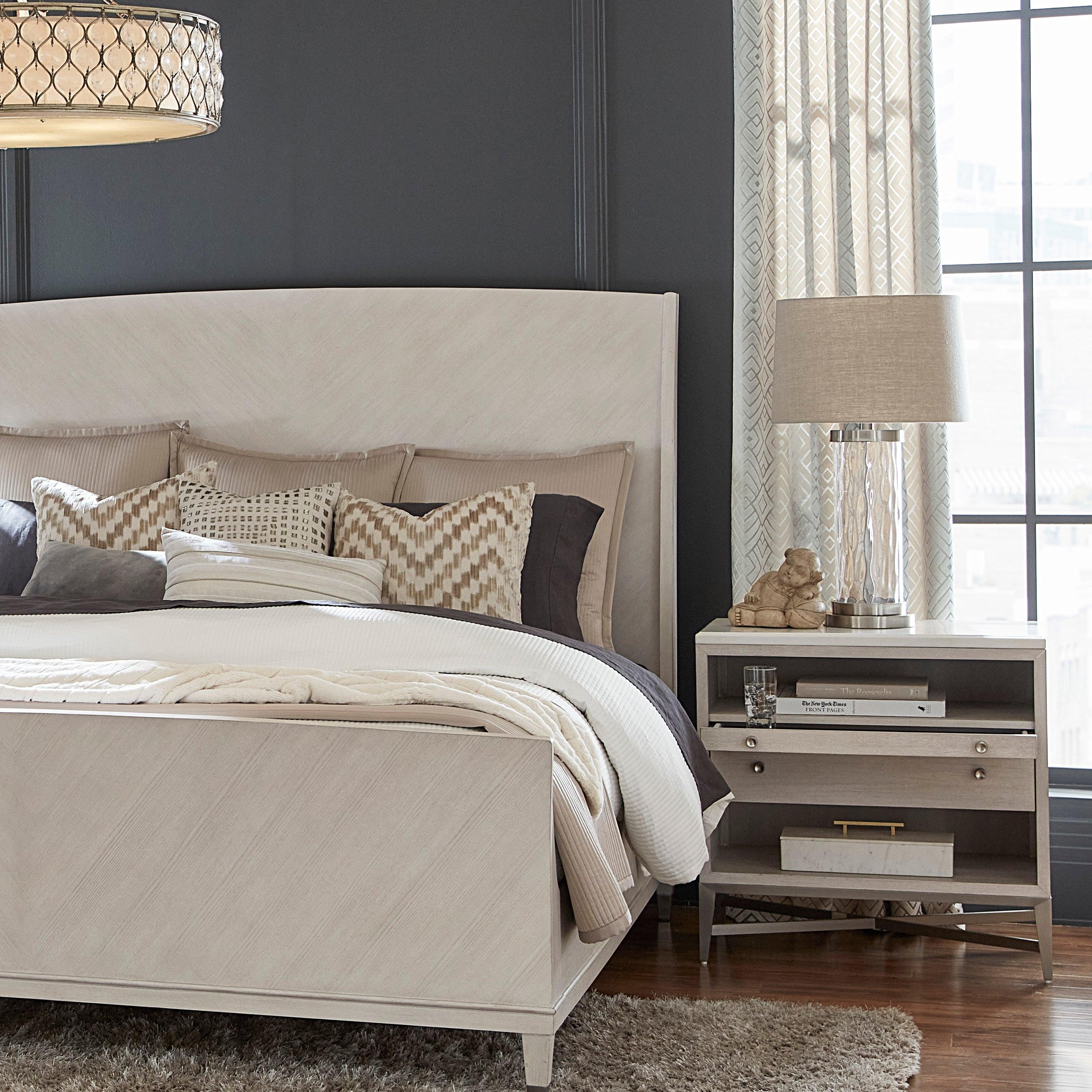 Ashby Place Accent Nightstand with Center Drawers and USB-C Port - Frankwebs