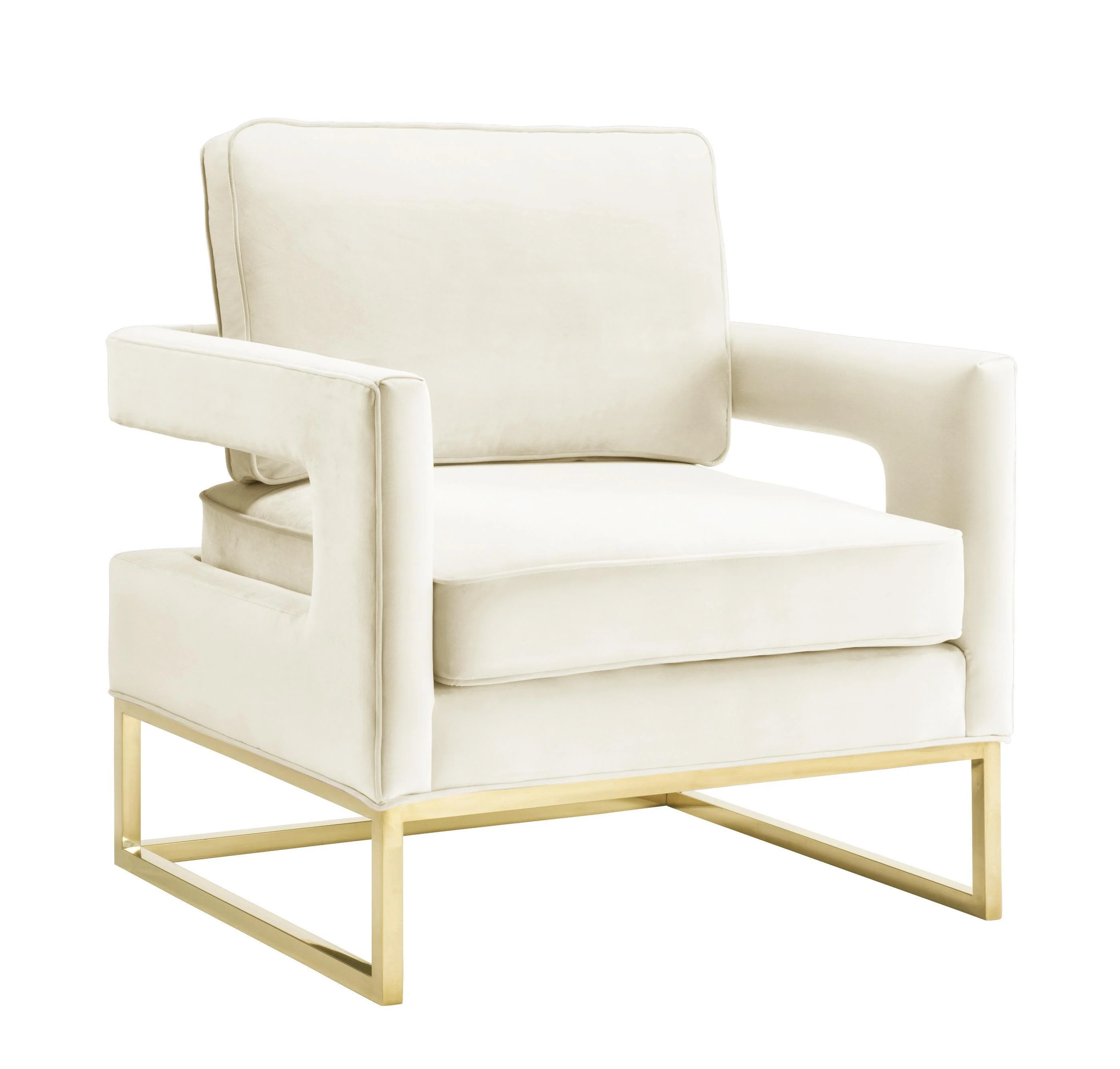 Avery Cream Velvet Chair - Frankwebs