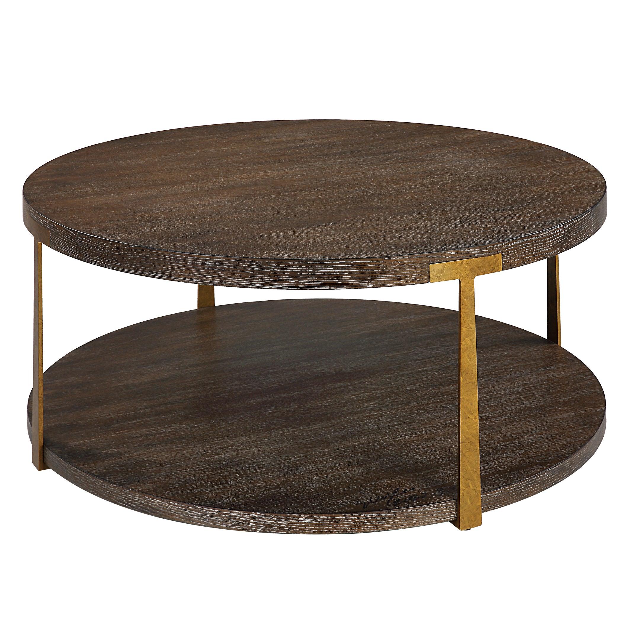 Palisade Round Wood Coffee Table - Frankwebs