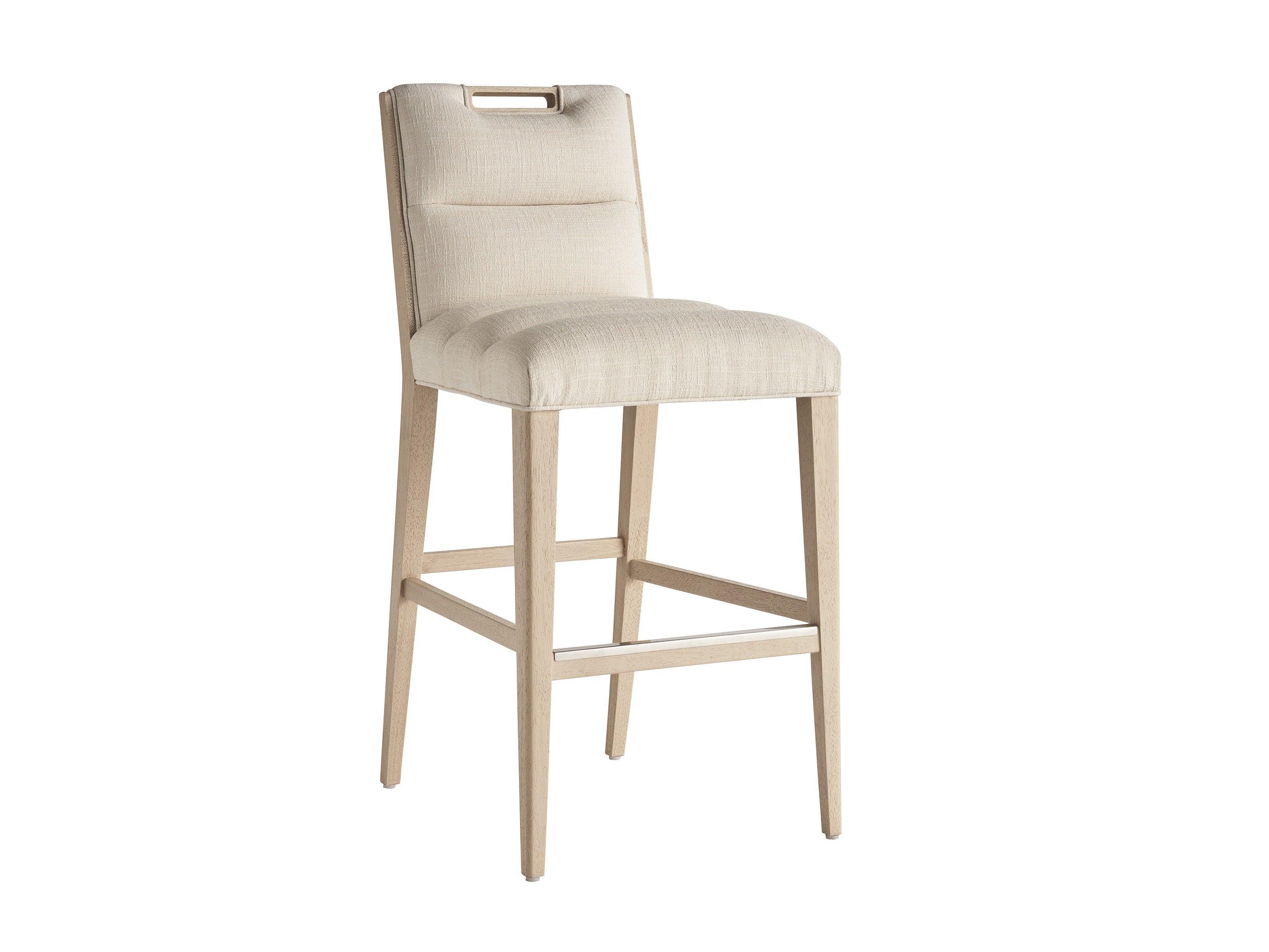 Sunset Key Greer Channeled Upholstered Bar Stool - Frankwebs