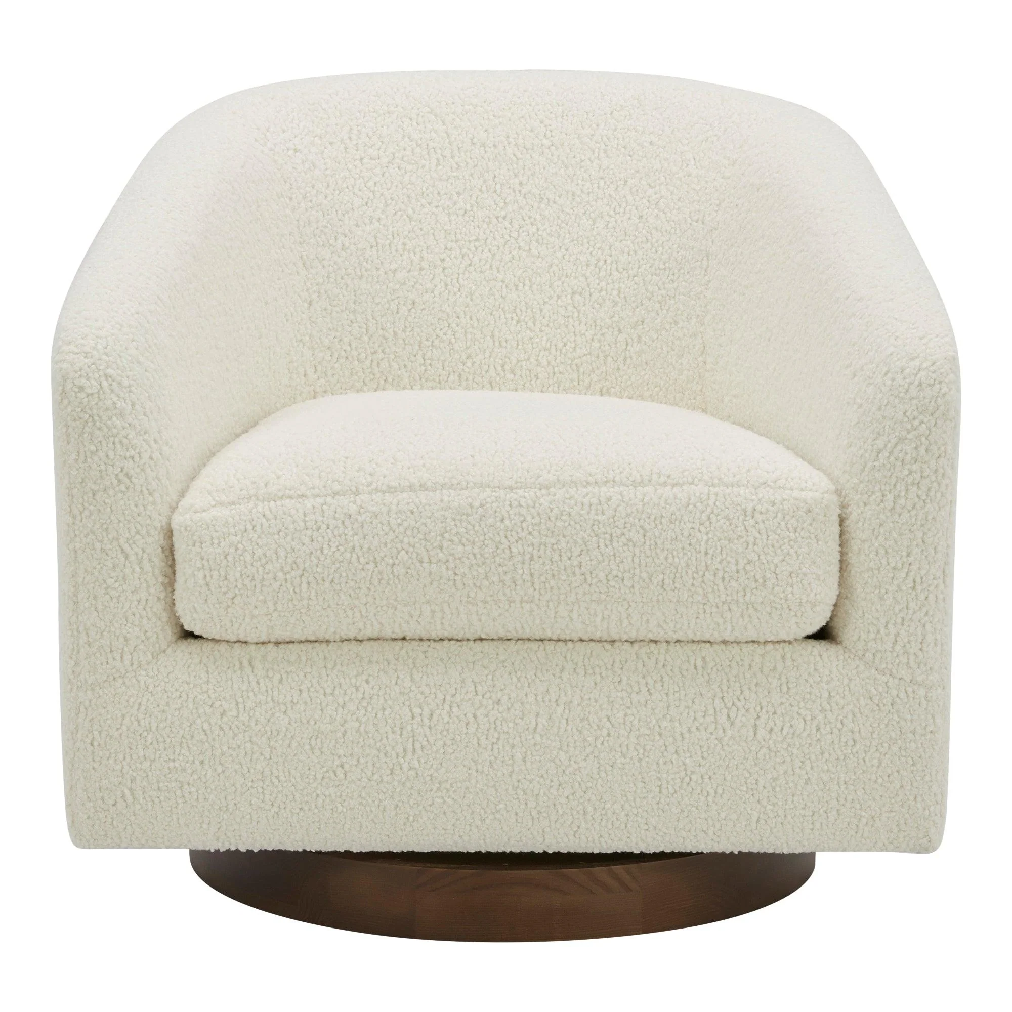 Oscy Swivel Chair Vegan Shearling White - Frankwebs