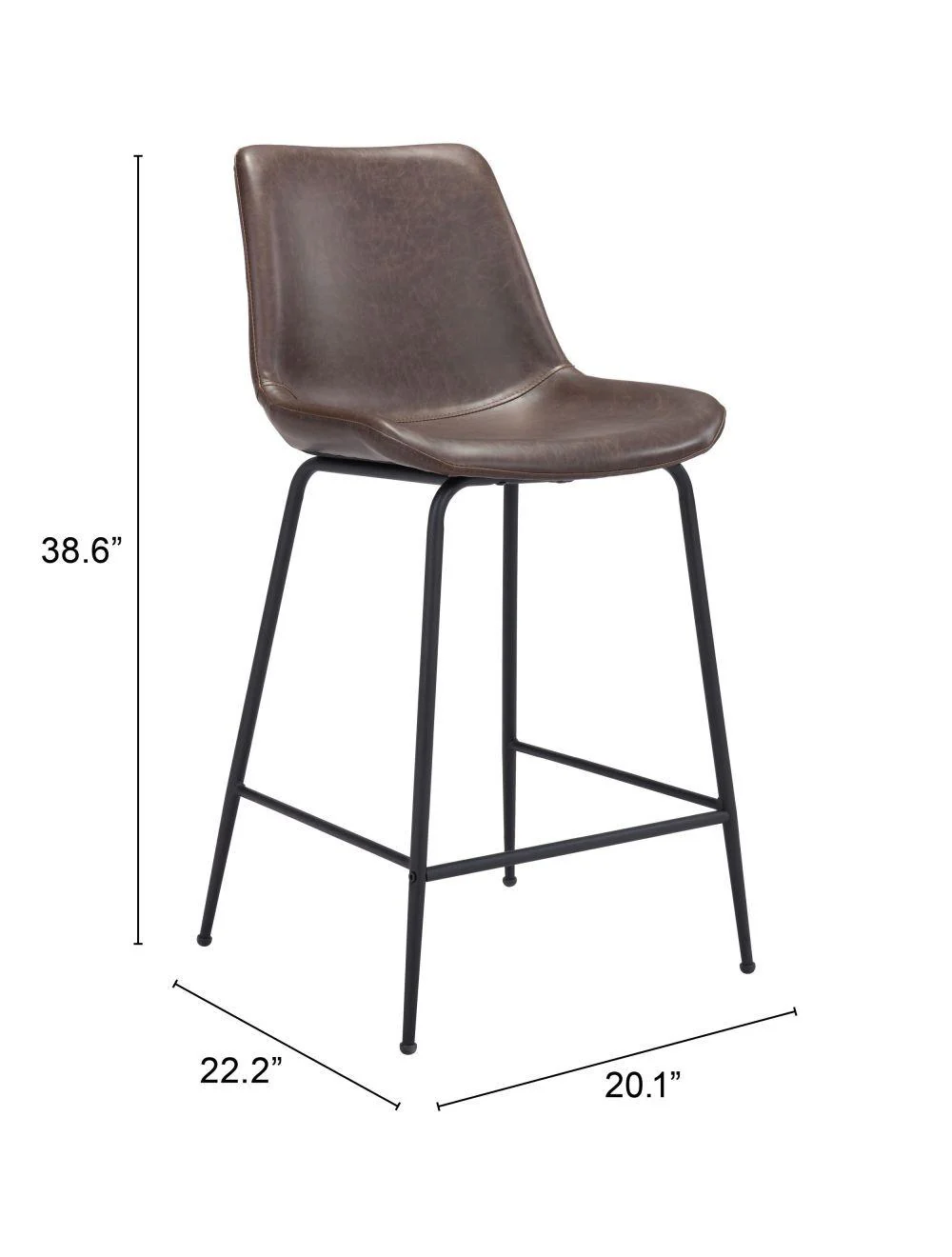 Byron Counter Chair Brown - Frankwebs