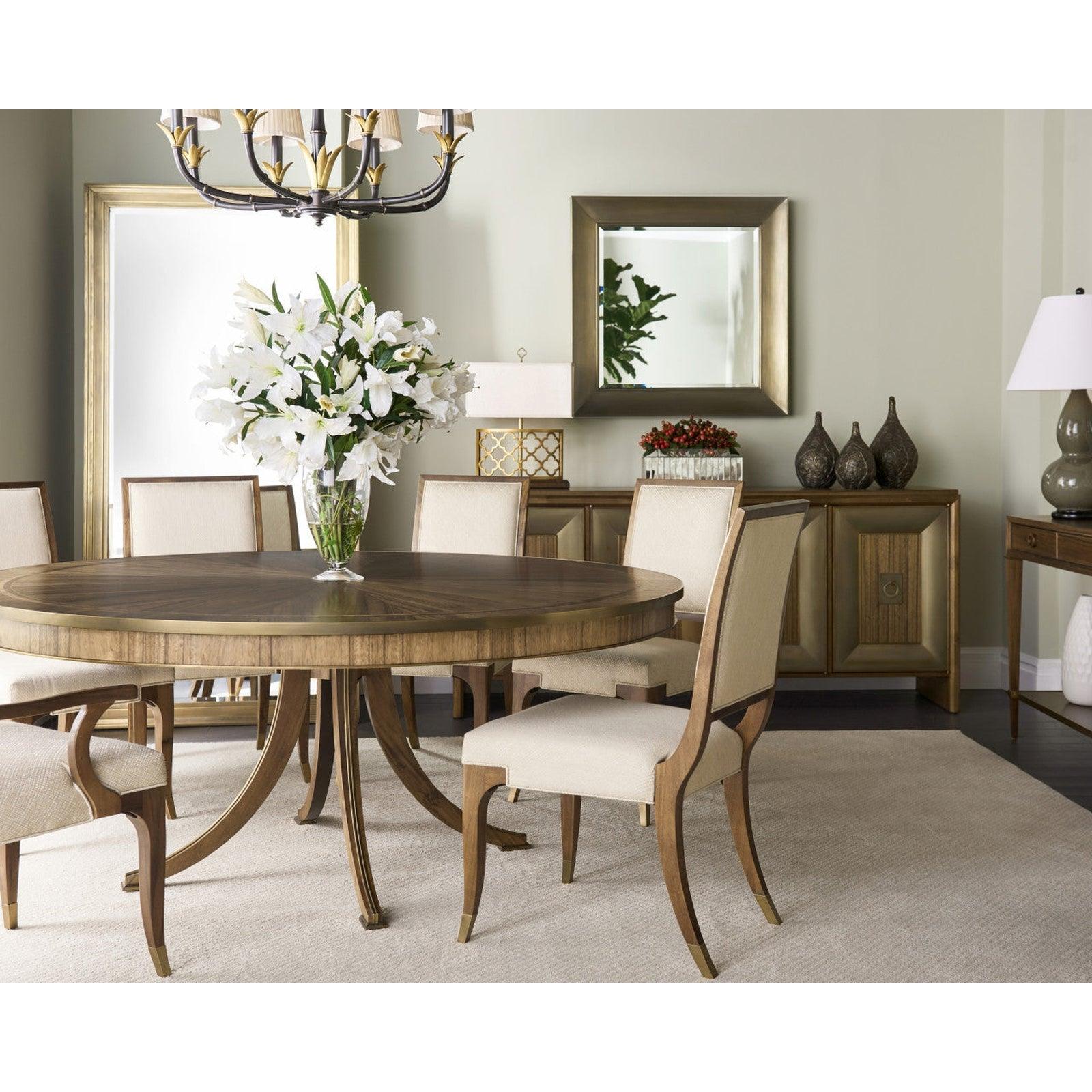 Hamilton Round Golden Amber Dining Table - Frankwebs