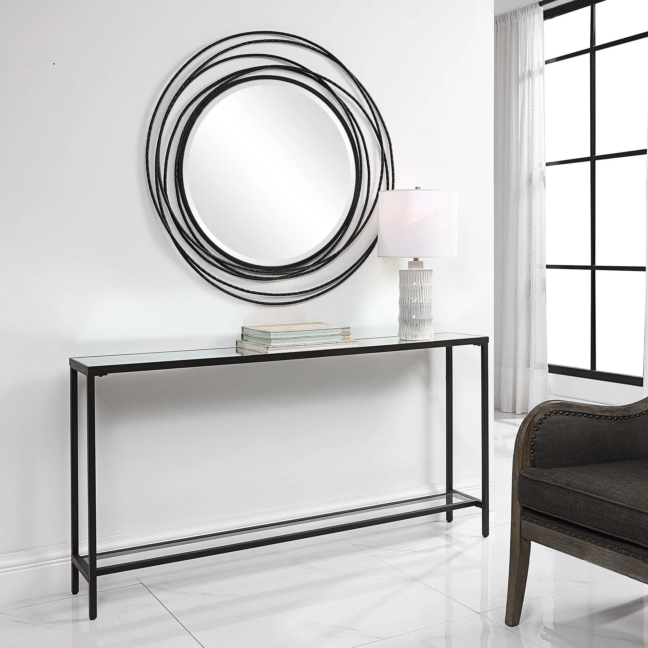 HAYLEY BLACK CONSOLE TABLE - Frankwebs