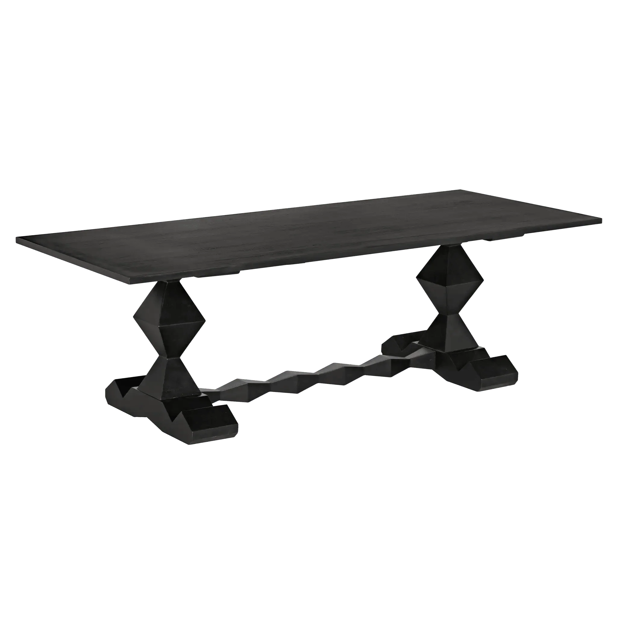 Madeira Dining Table, Hand Rubbed Black - Frankwebs