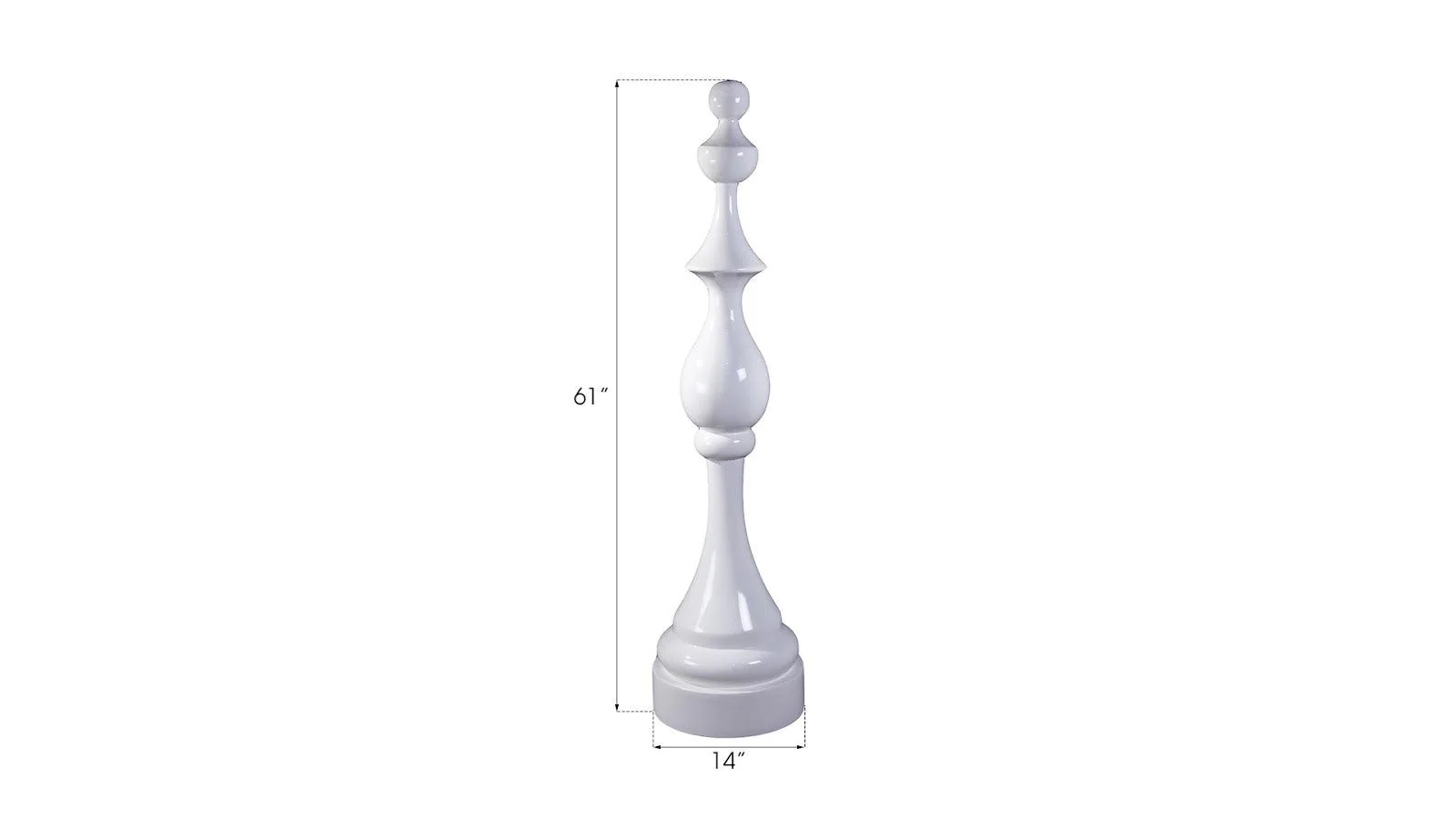 Check Mate Sculpture, White - Frankwebs