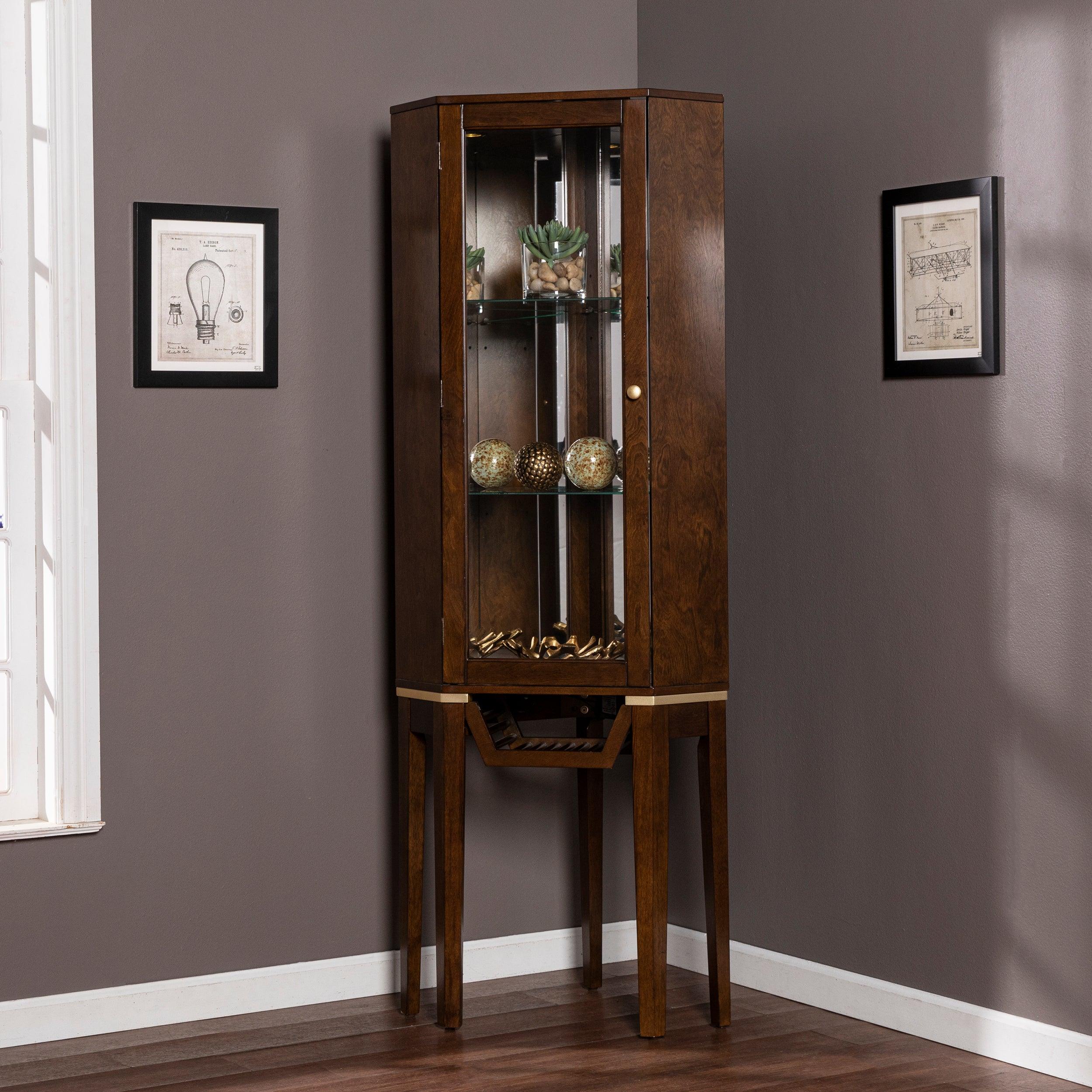 Kennbeck Corner Bar Cabinet - Frankwebs