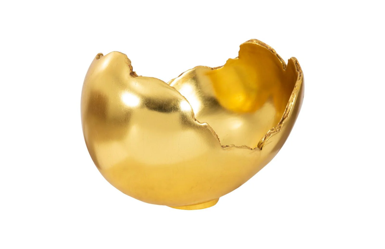 Burled Bowl, Resin, Gold Leaf Finish - Frankwebs
