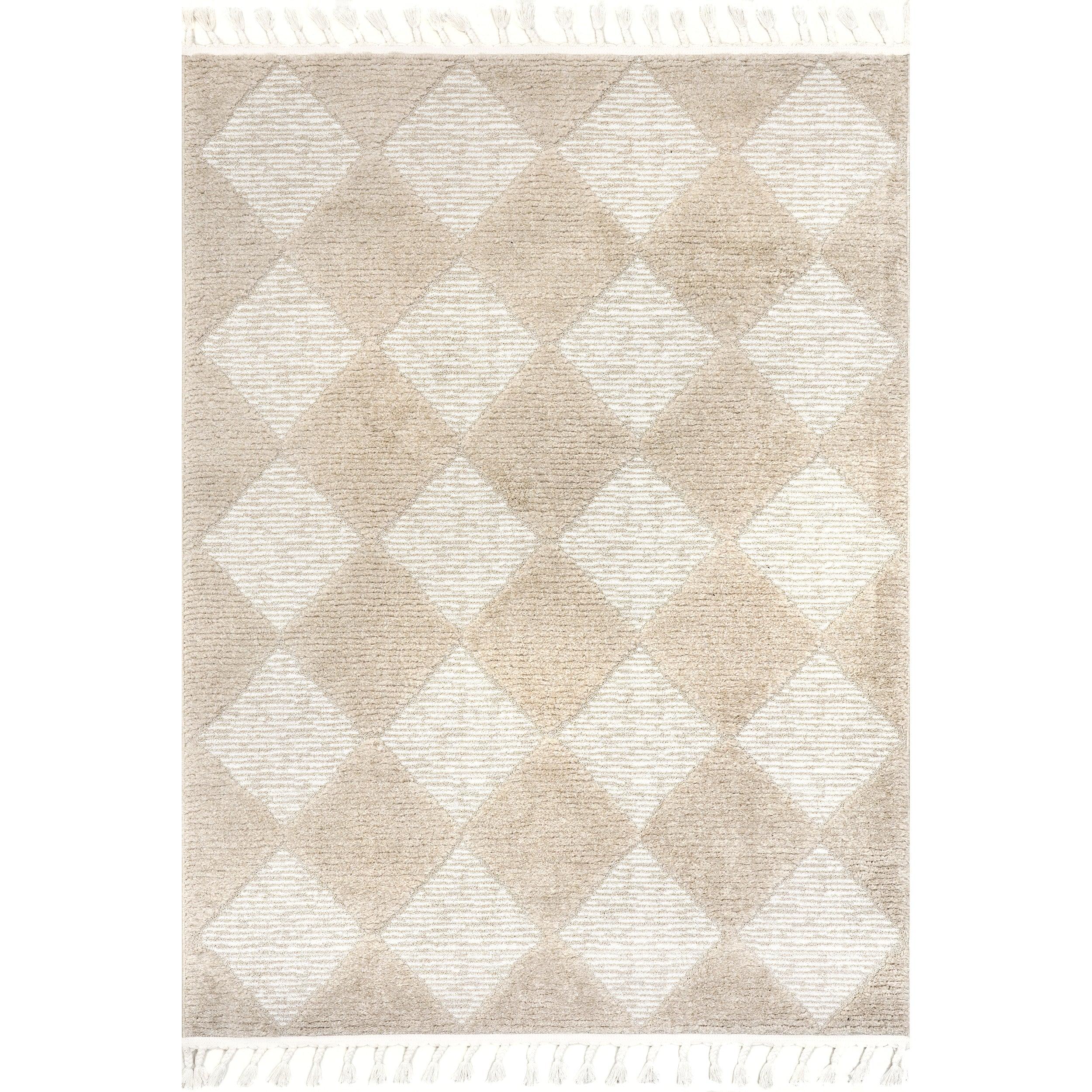 Marissa High/Low Diamond Tassel Area Rug - Frankwebs