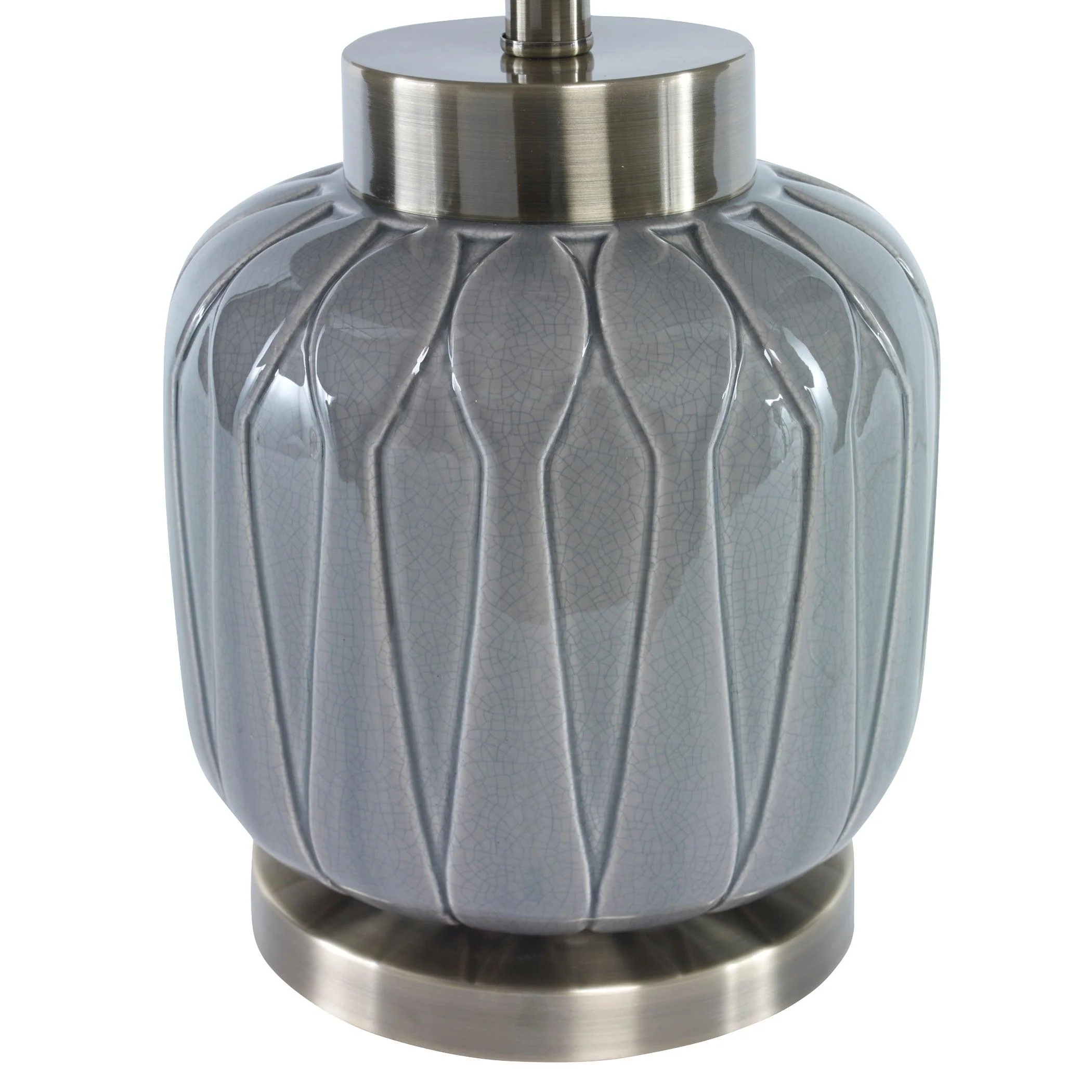 Zahlia Aged Gray Ceramic Lamp - Frankwebs