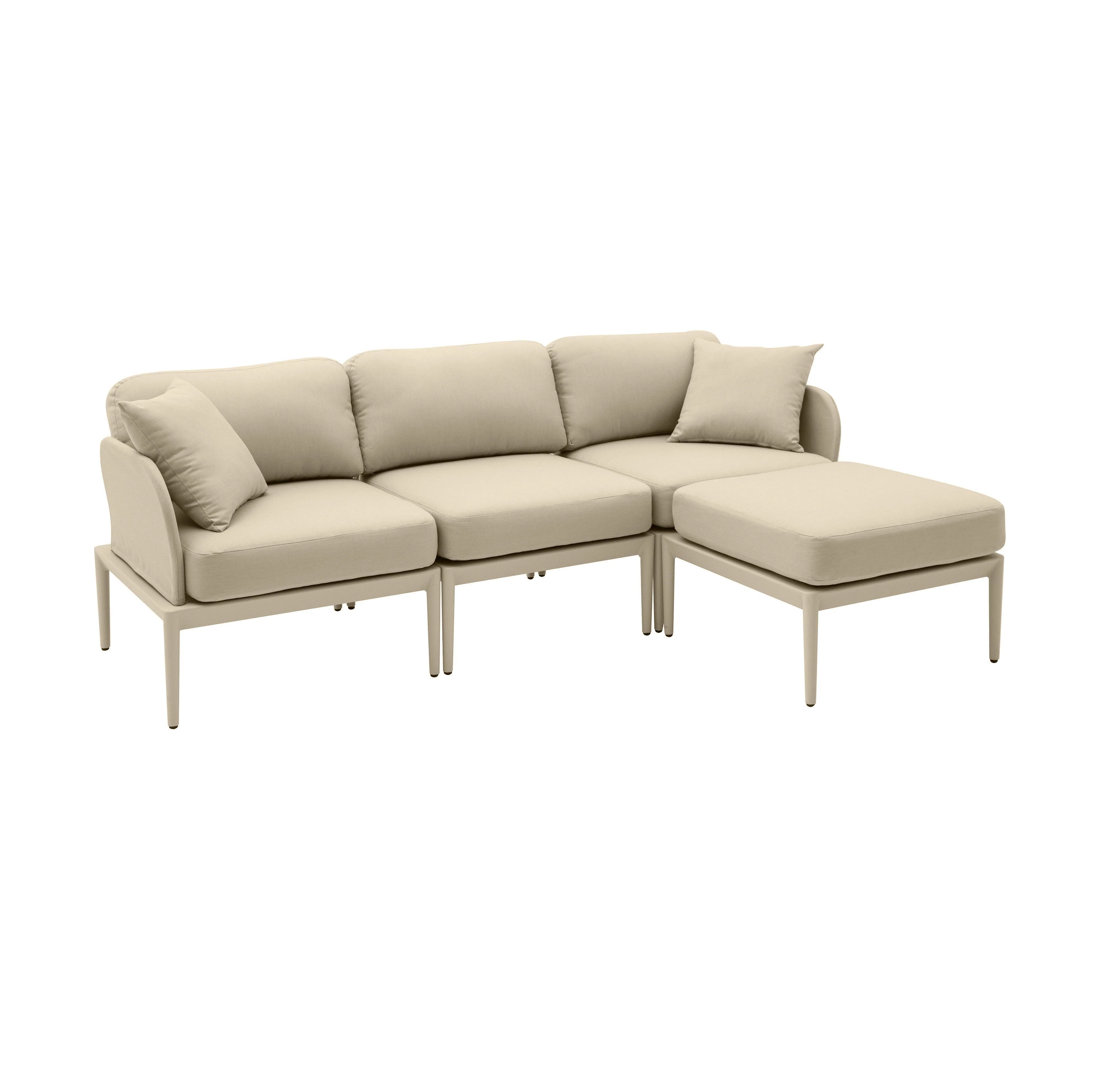 Kapri Taupe Modular Outdoor Sectional - Frankwebs