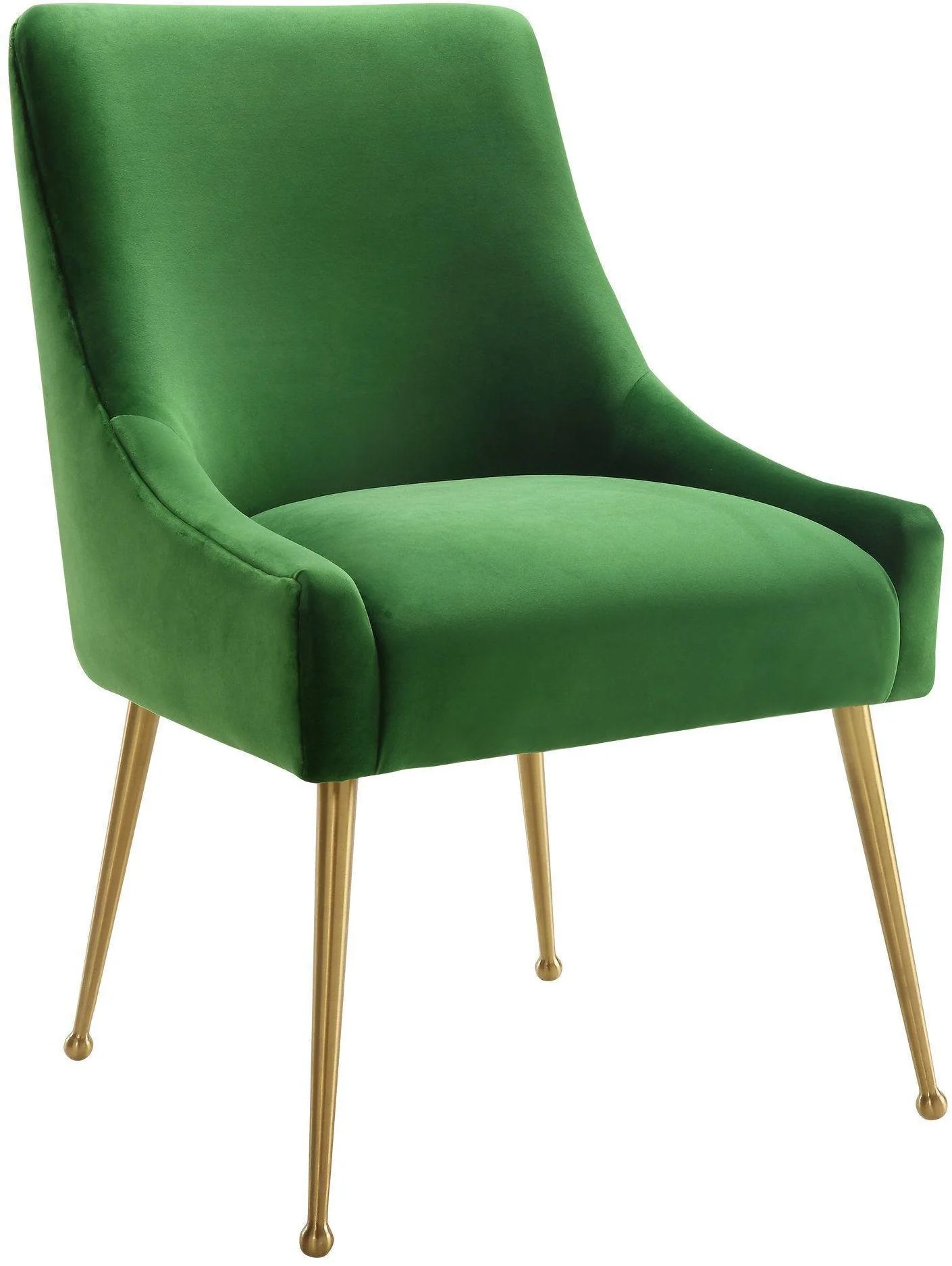 Beatrix Green Velvet Side Chair - Frankwebs