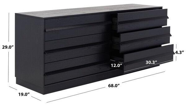 DEIRDRA 6 DRAWER WOOD DRESSER - Frankwebs