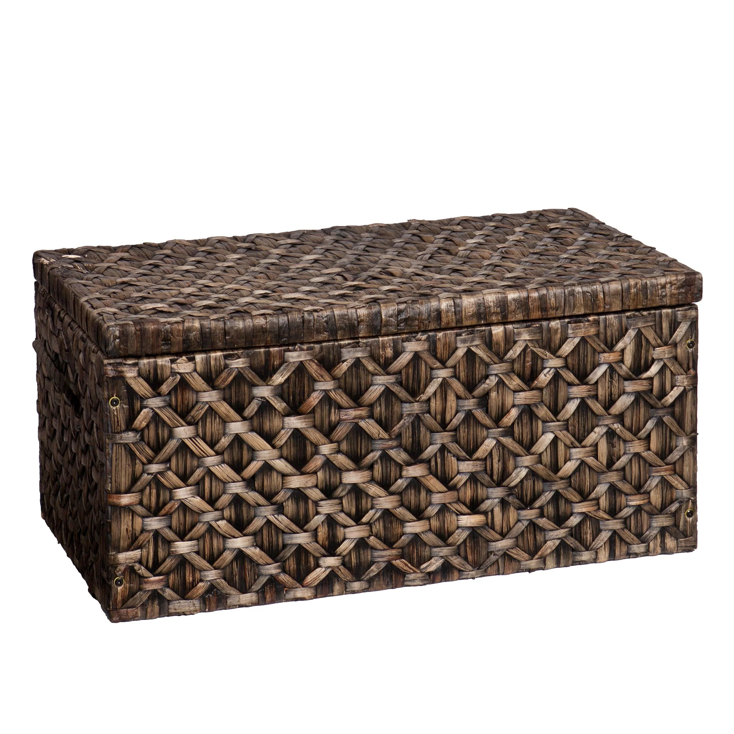 Hawridge Water Hyacinth Storage Trunk - Blackwashed - Frankwebs