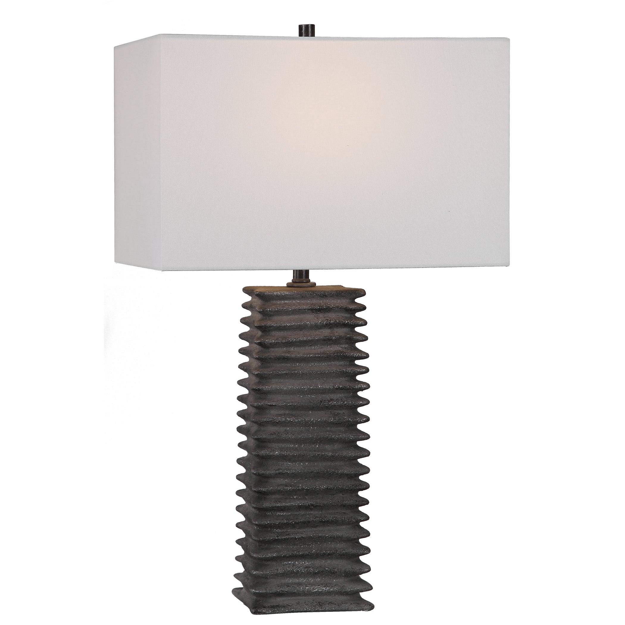 SANDERSON METALLIC CHARCOAL TABLE LAMP - Frankwebs