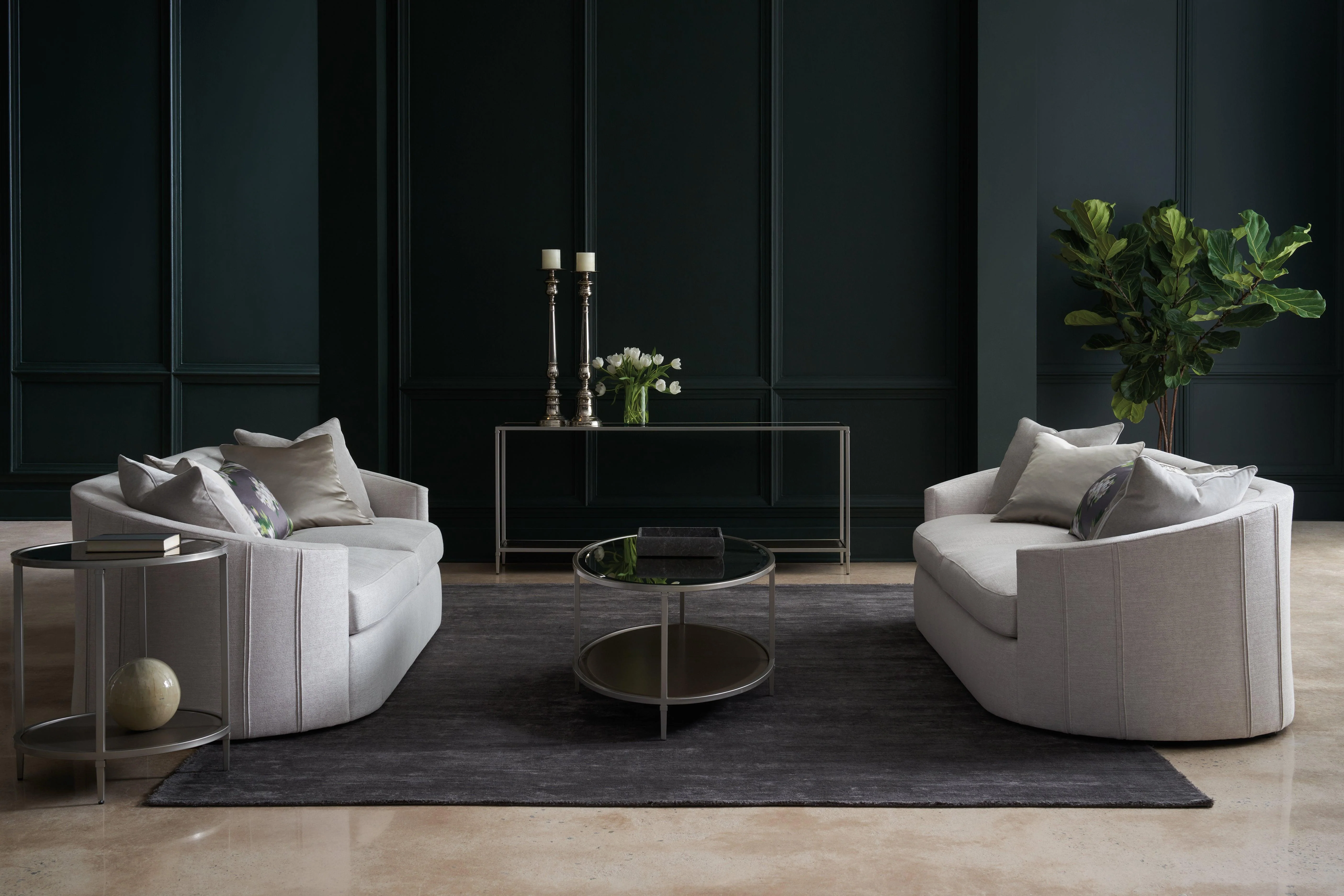 Classic Shimmer Oval Cocktail Table - Frankwebs