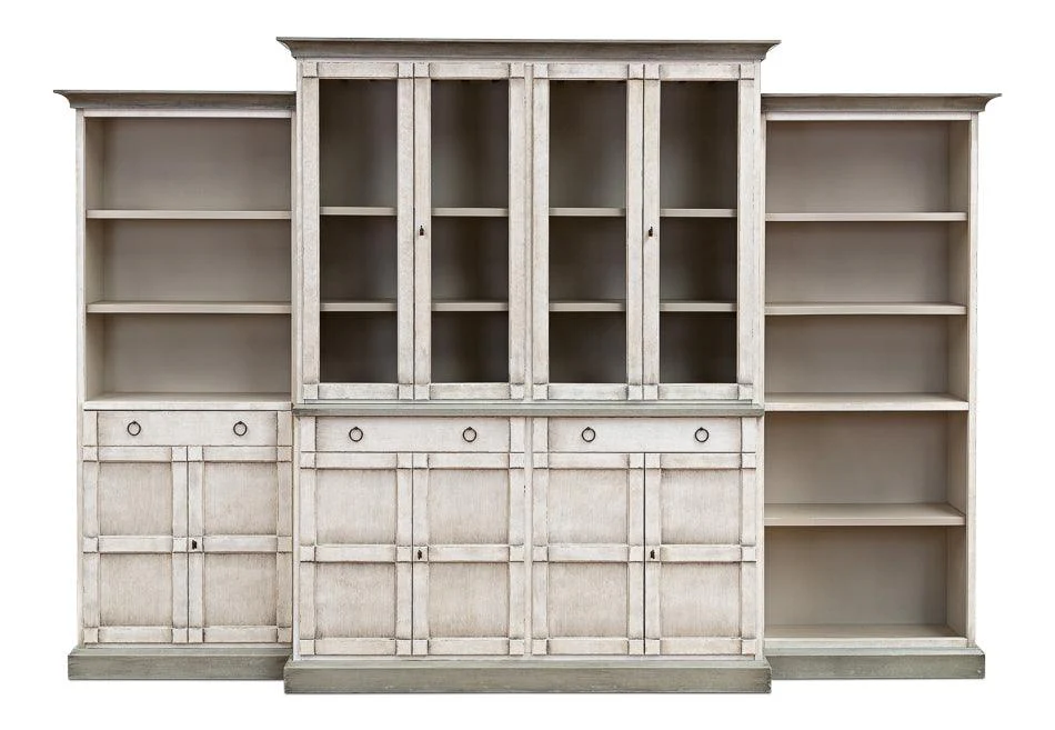 4 Piece Full Wall Unit - White & Grey - Frankwebs