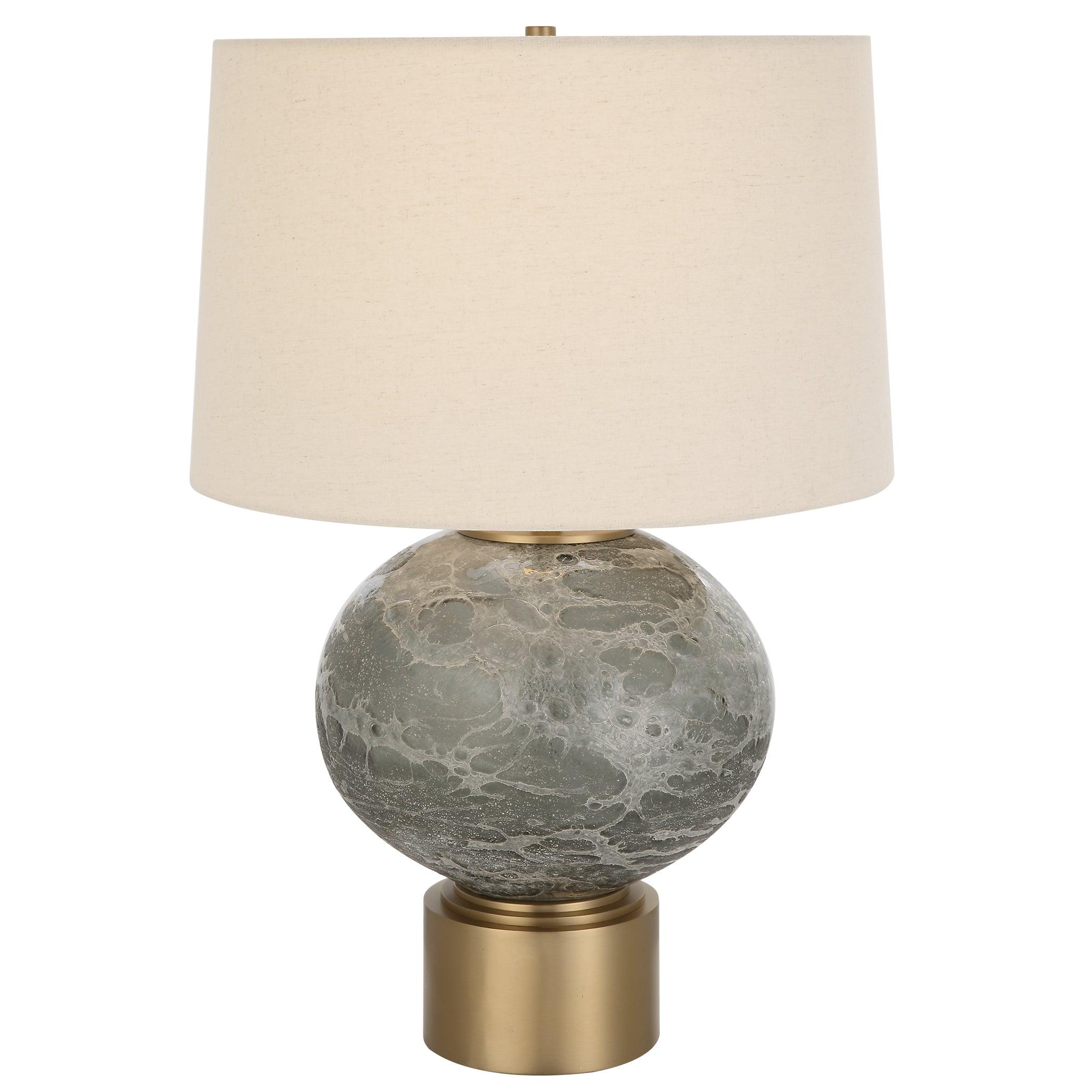 Lunia Gray Glass Table Lamp - Frankwebs