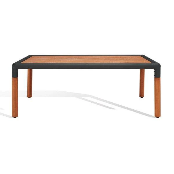 TOMMY METAL AND WOOD PATIO COFFEE TABLE - Frankwebs