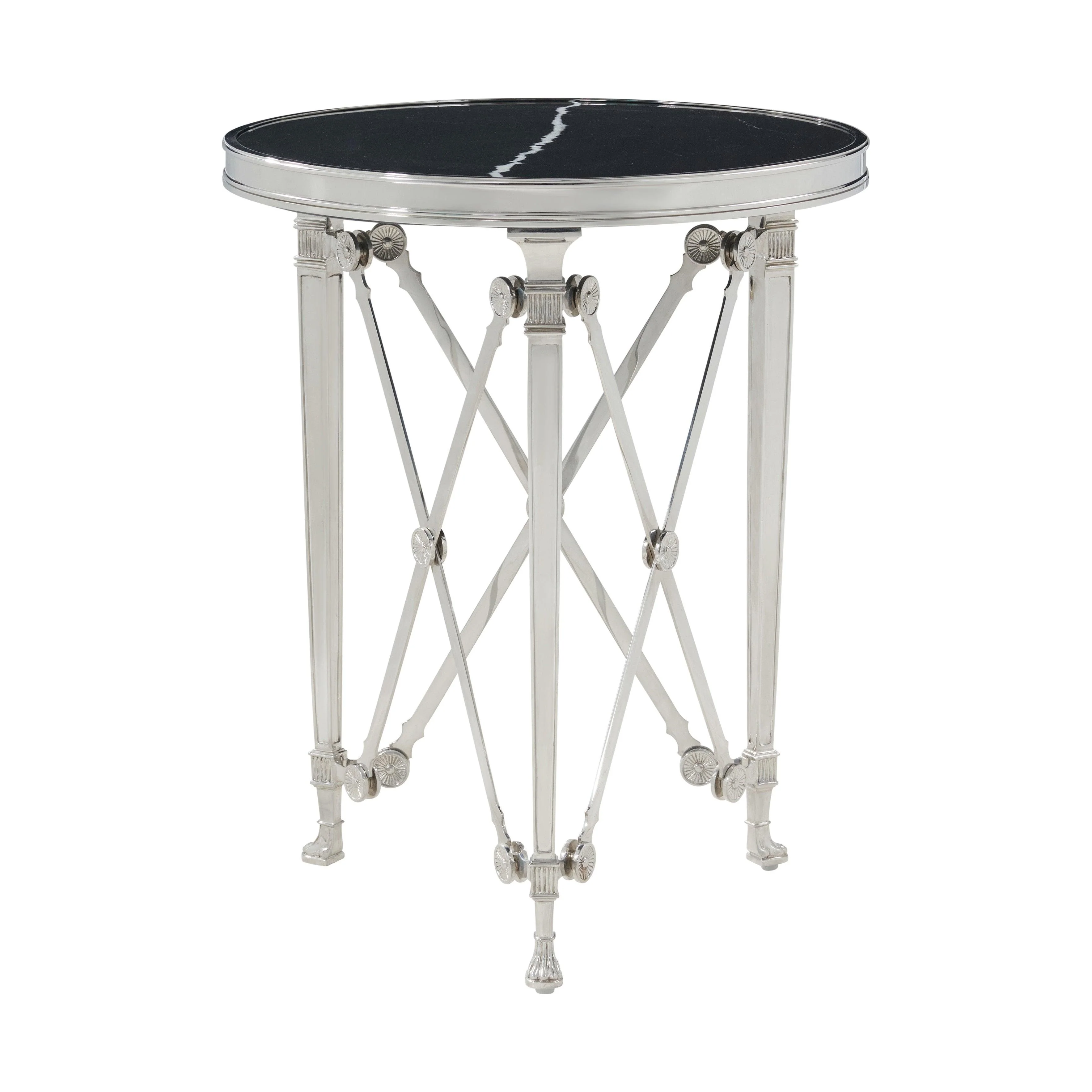 Spencer London Small Round Nickel Side Table - Frankwebs