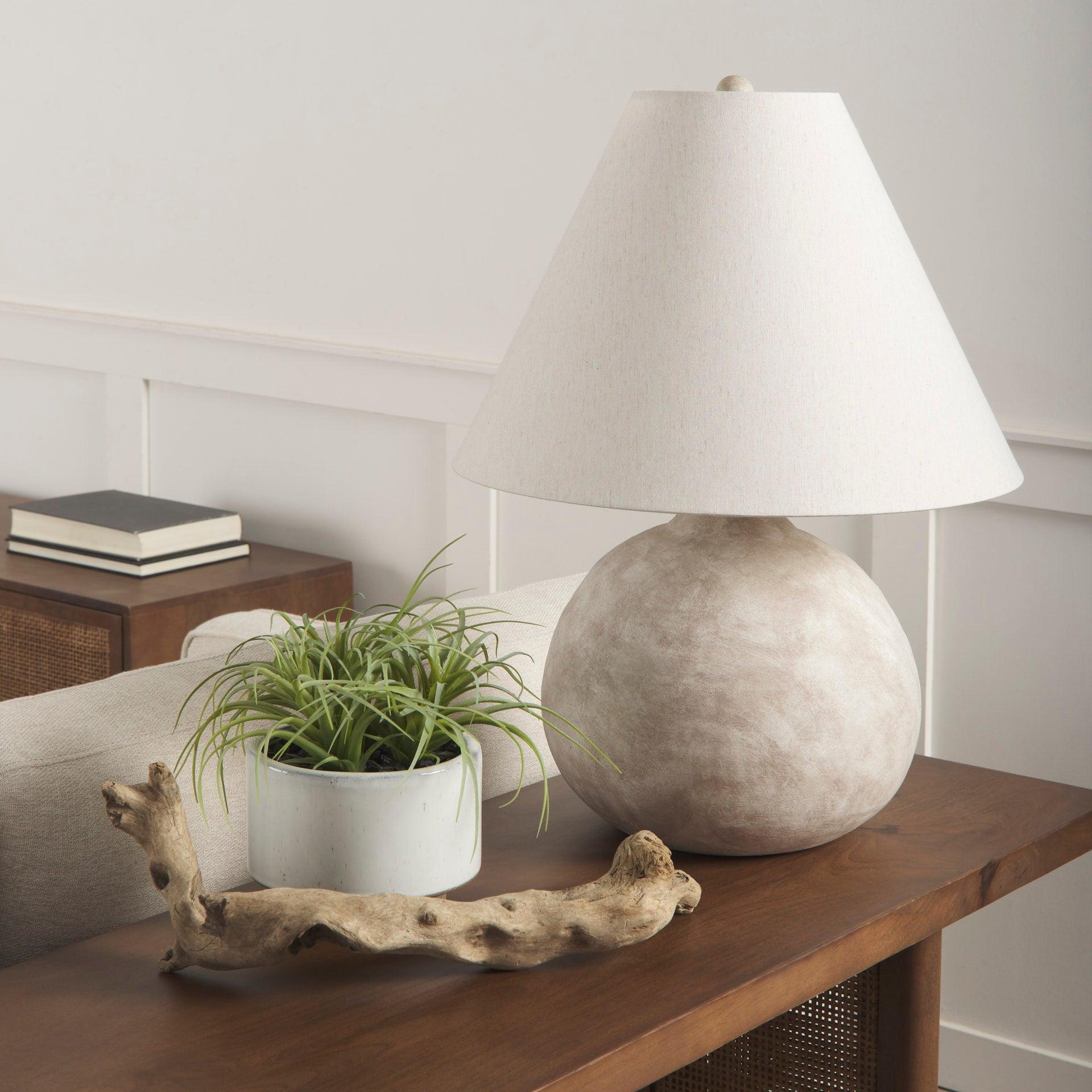Mehdi Cream Ceramic Table Lamp - Frankwebs