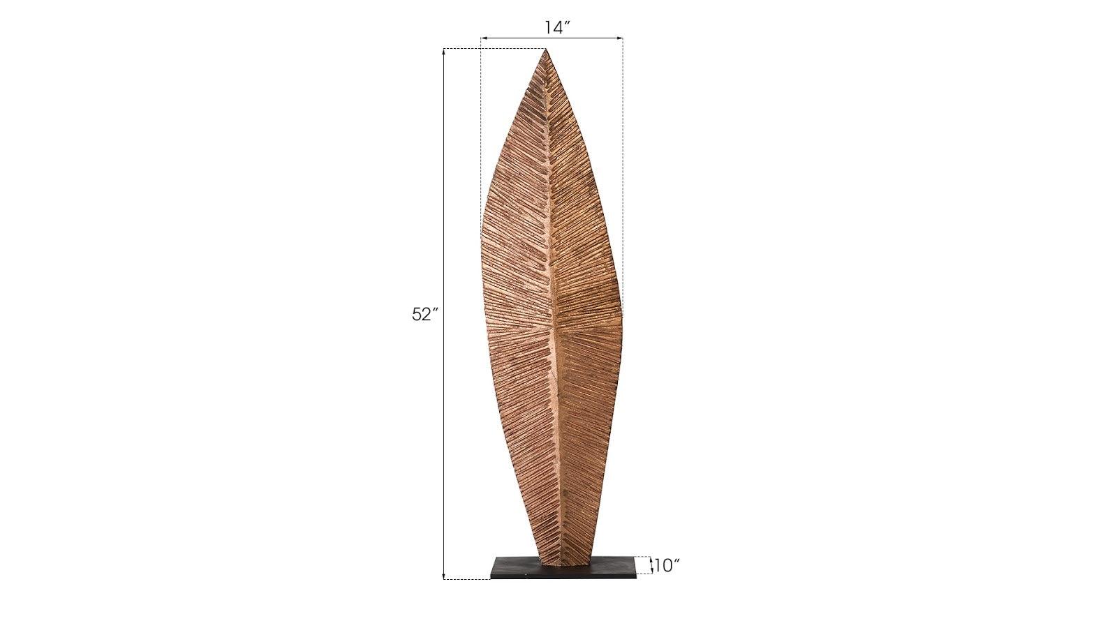 Carved Leaf on Stand, Copper Leaf, MD - Frankwebs
