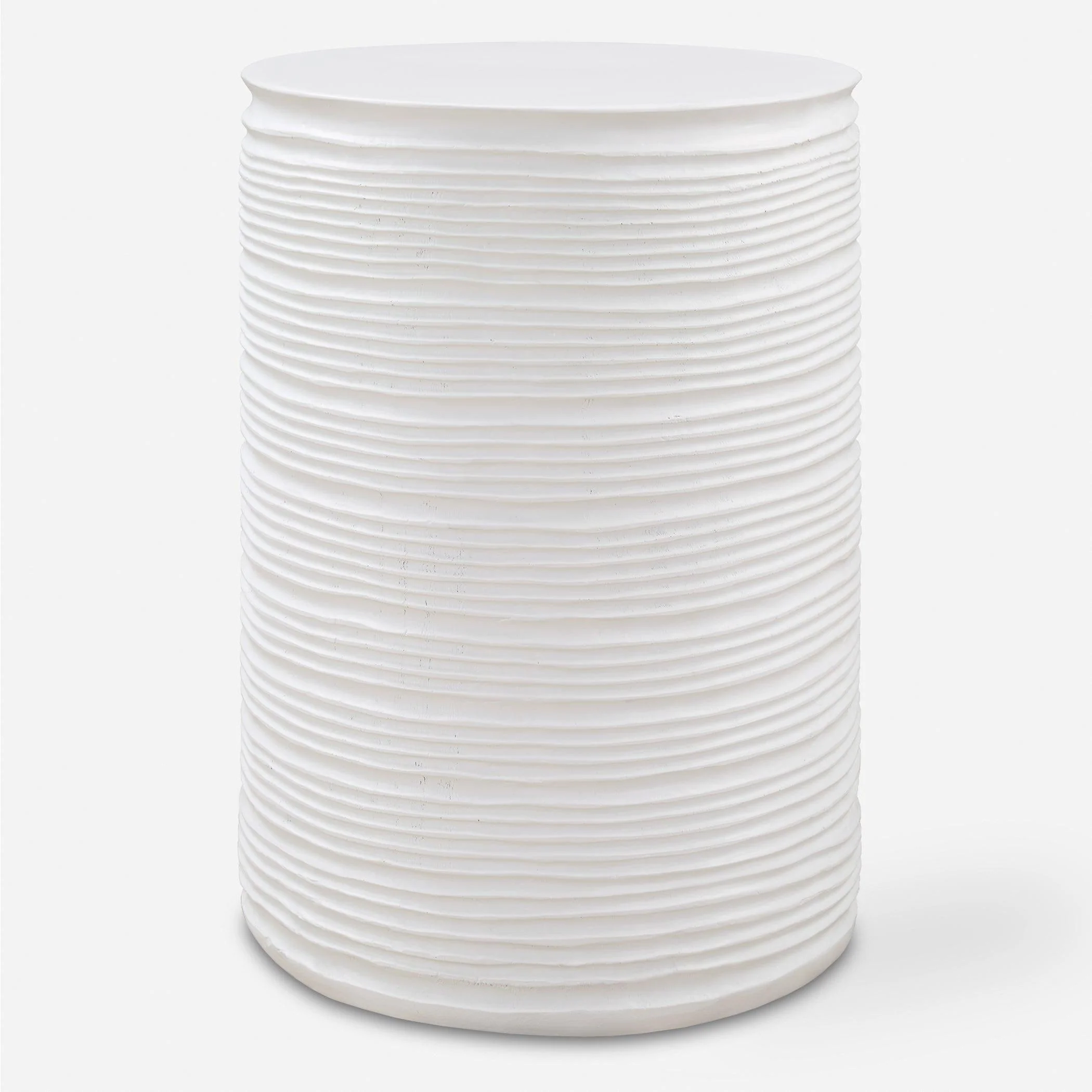 Borderline White Drum Table - Frankwebs