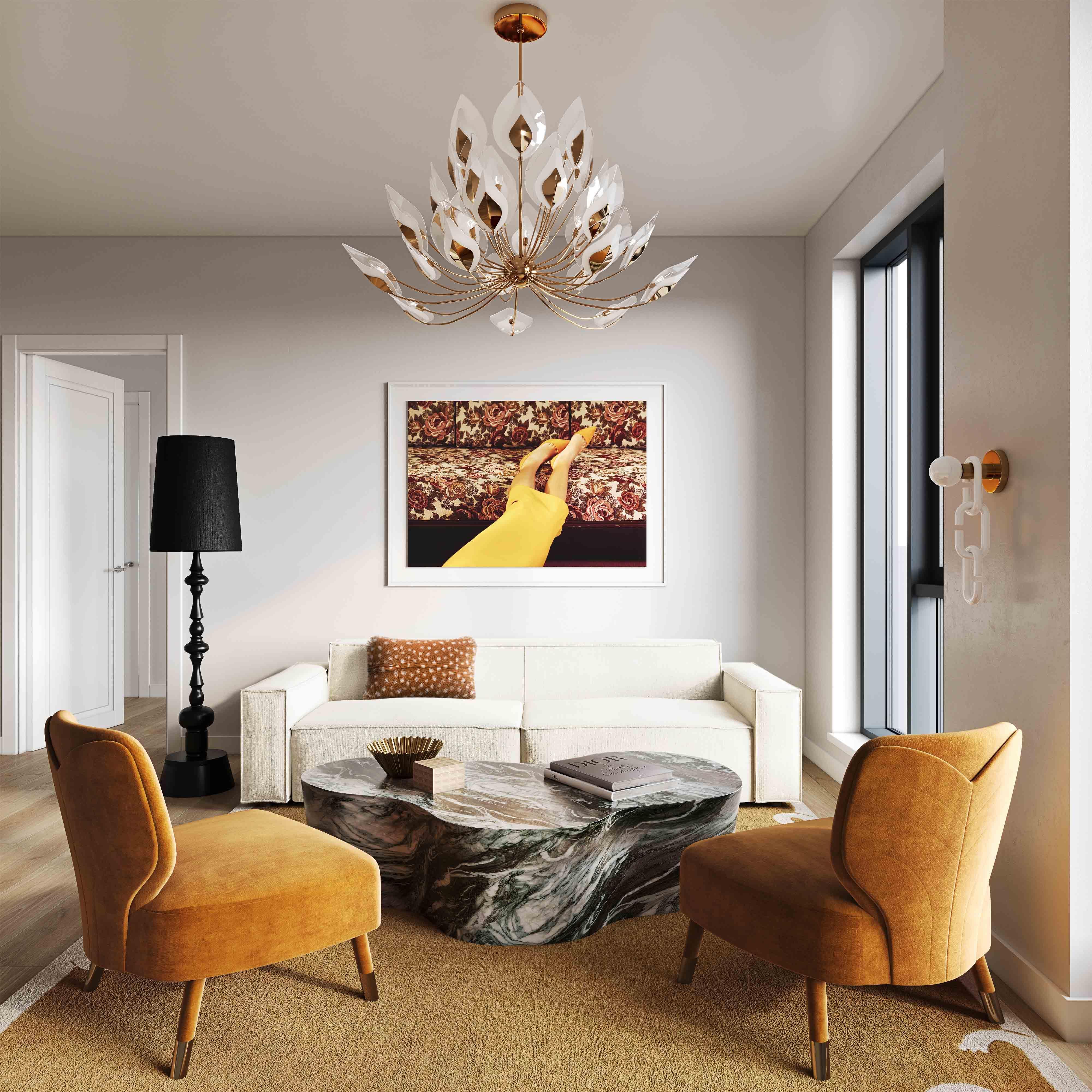 Slab Grey/Blush Faux Marble Coffee Table - Frankwebs