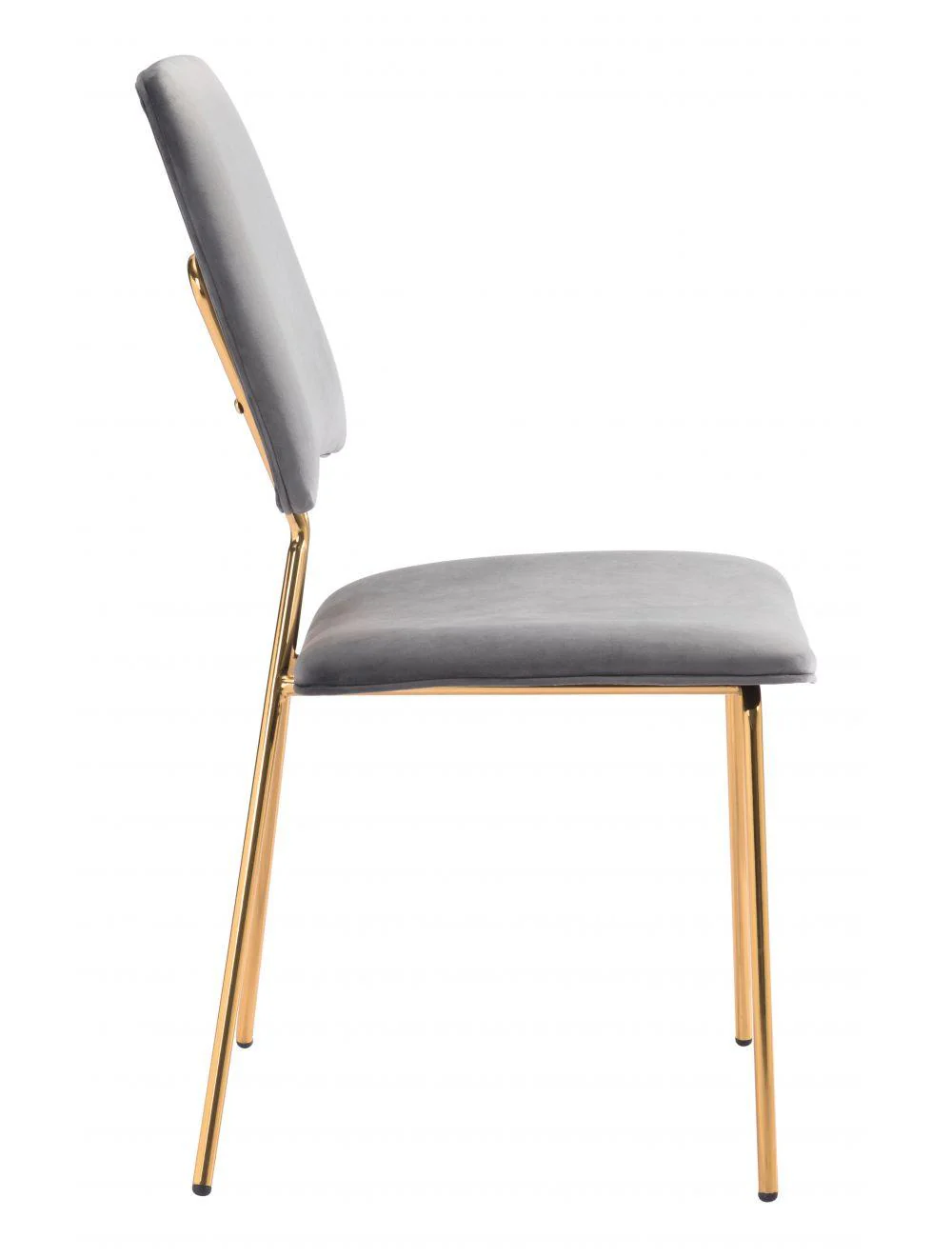 Chloe Dining Chair (Set of 2) Gray & Gold - Frankwebs