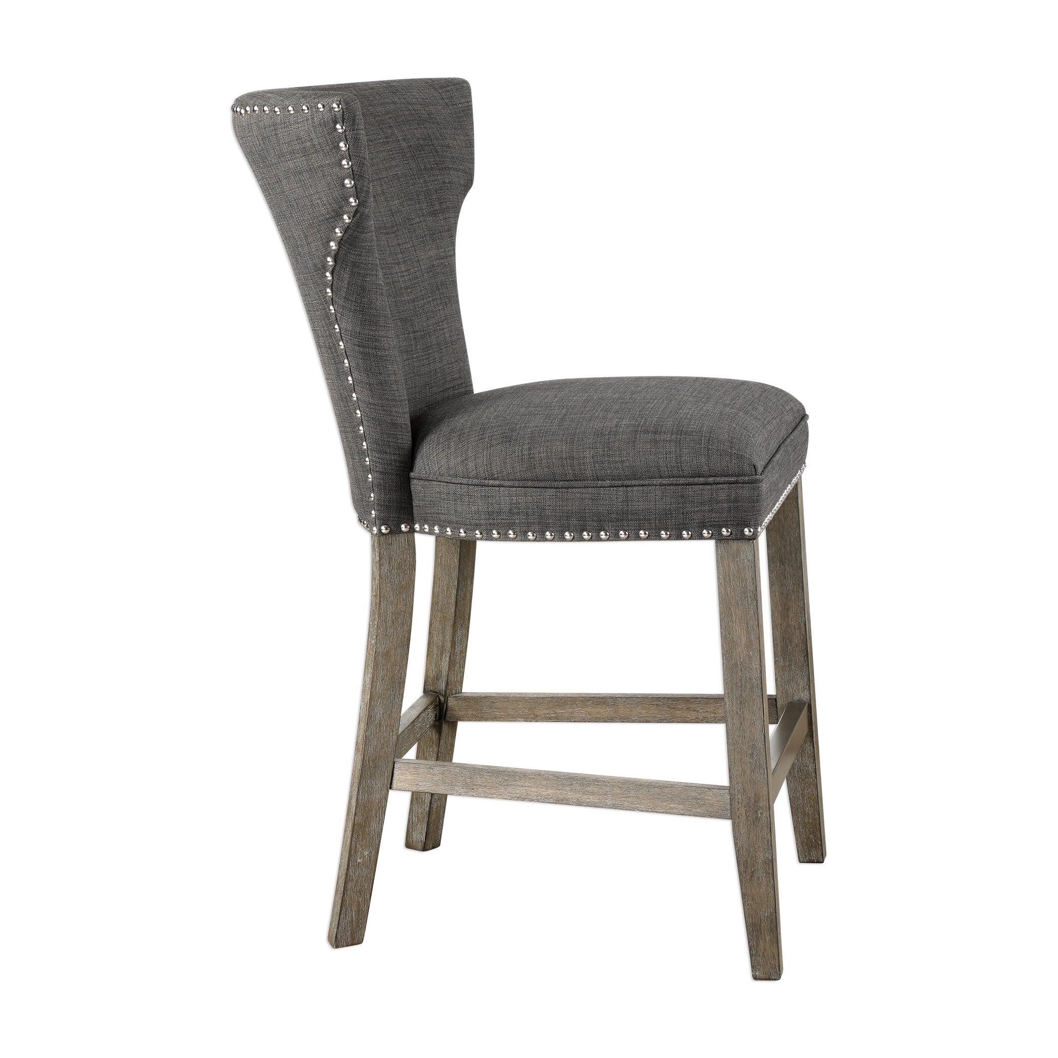 ARNAUD CHARCOAL COUNTER STOOL - Frankwebs