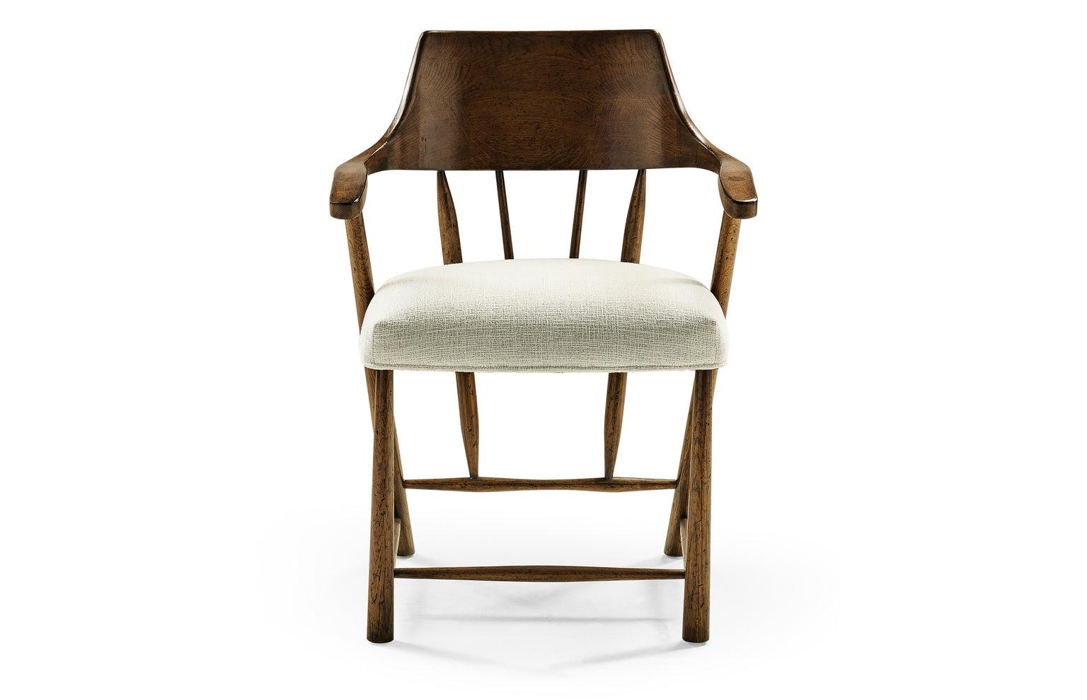 Casual Accents Tudor Oak Captains Chair, Shambala - Frankwebs