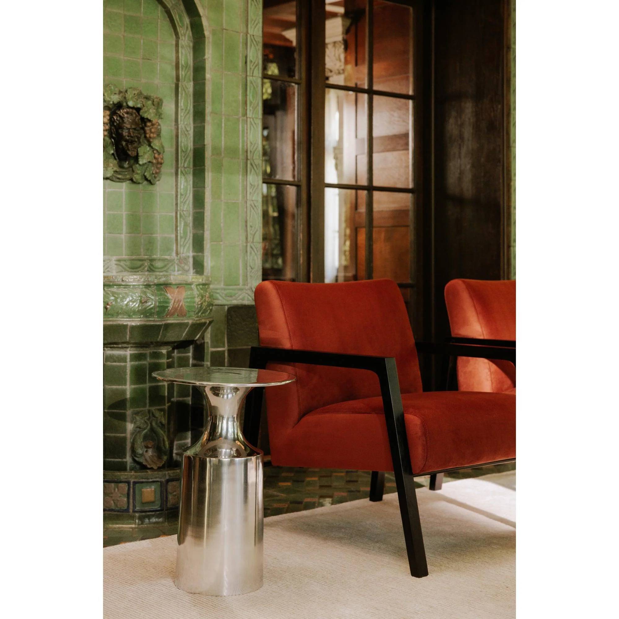 Rassa Polished Silver Accent Table - Frankwebs