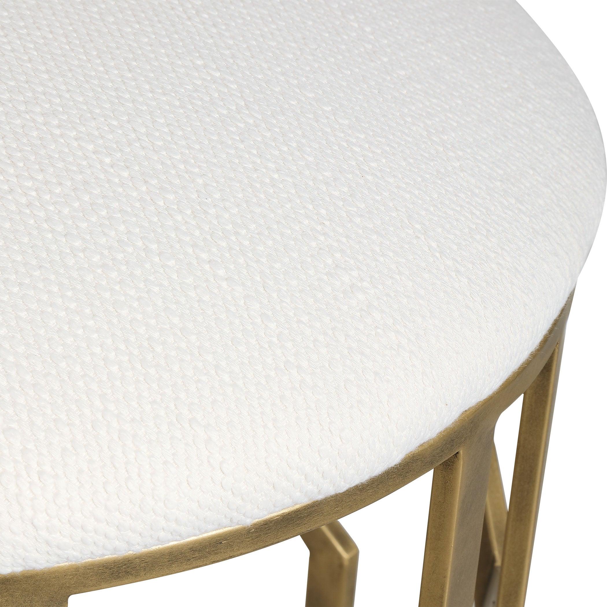 TRELLIS GEOMETRIC ACCENT STOOL - Frankwebs