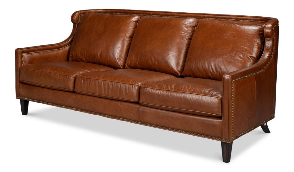 Philipe Distilled Leather Sofa Brown - Frankwebs
