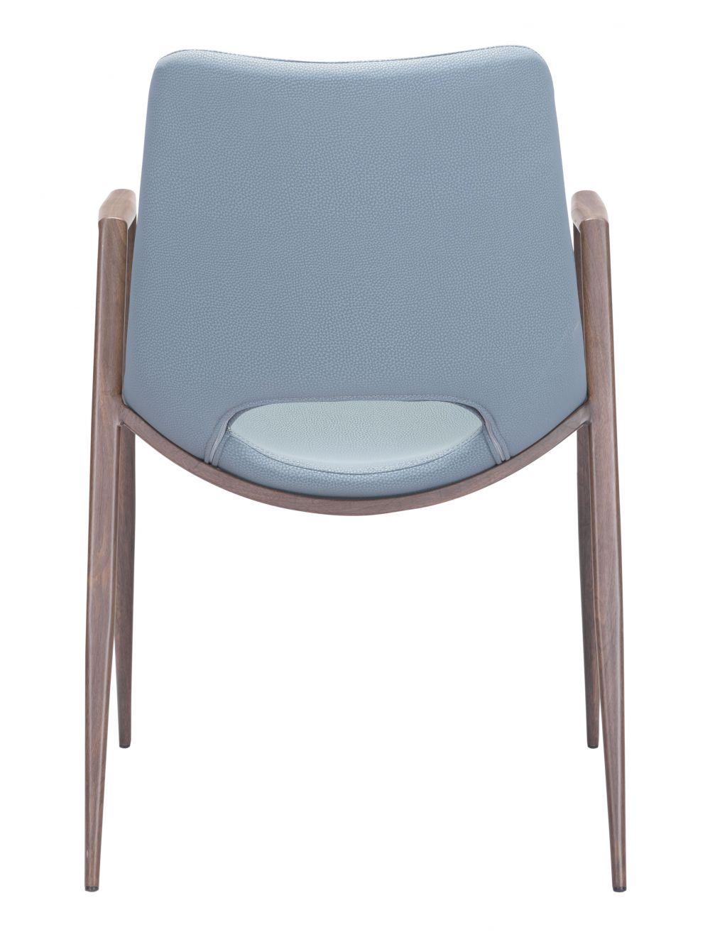 Desi Dining Chair (Set of 2) Gray & Walnut - Frankwebs