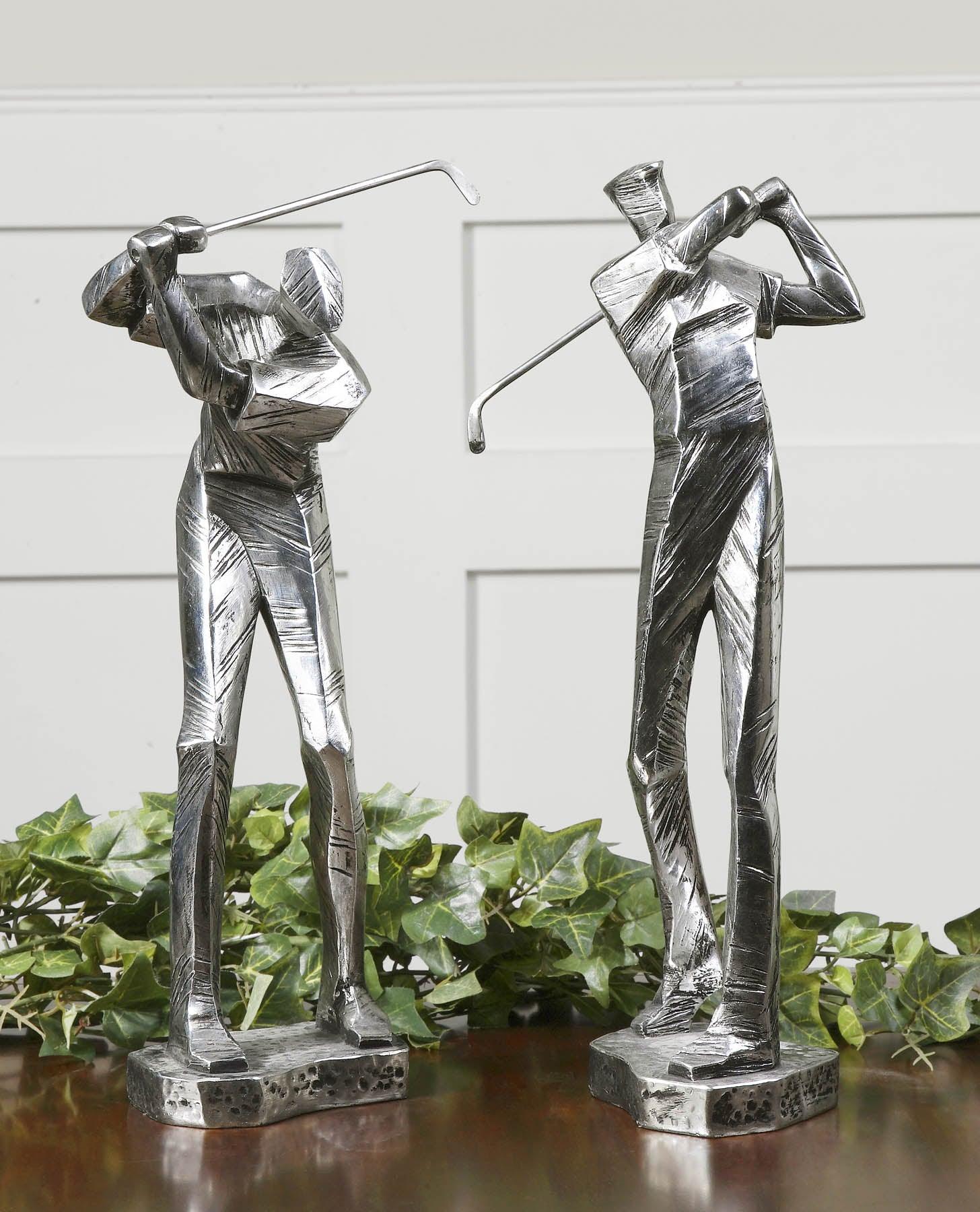 PRACTICE SHOT METALLIC STATUES, SET/2 - Frankwebs