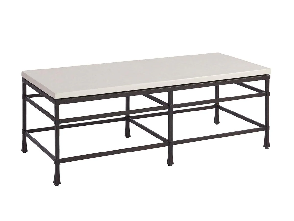 Newport Breakwater Metal And Stone Cocktail Table - Frankwebs