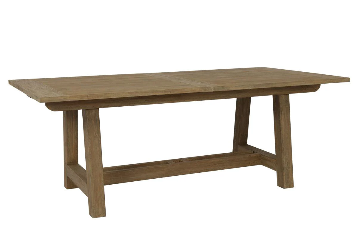Coastal Teak Dining Table with Leaf Extension - Frankwebs