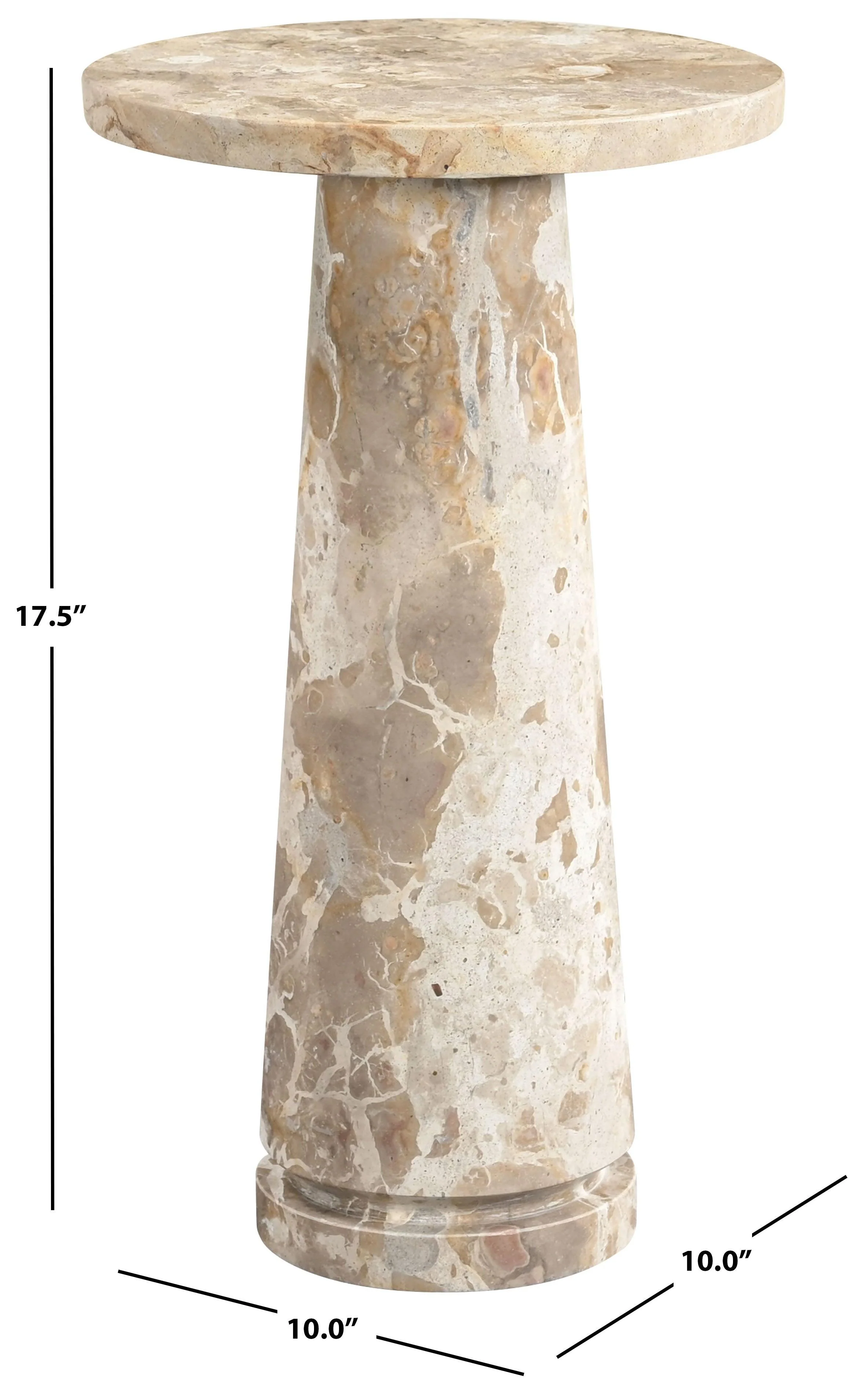 VALENTIA ROUND MARBLE ACCENT TABLE - Frankwebs