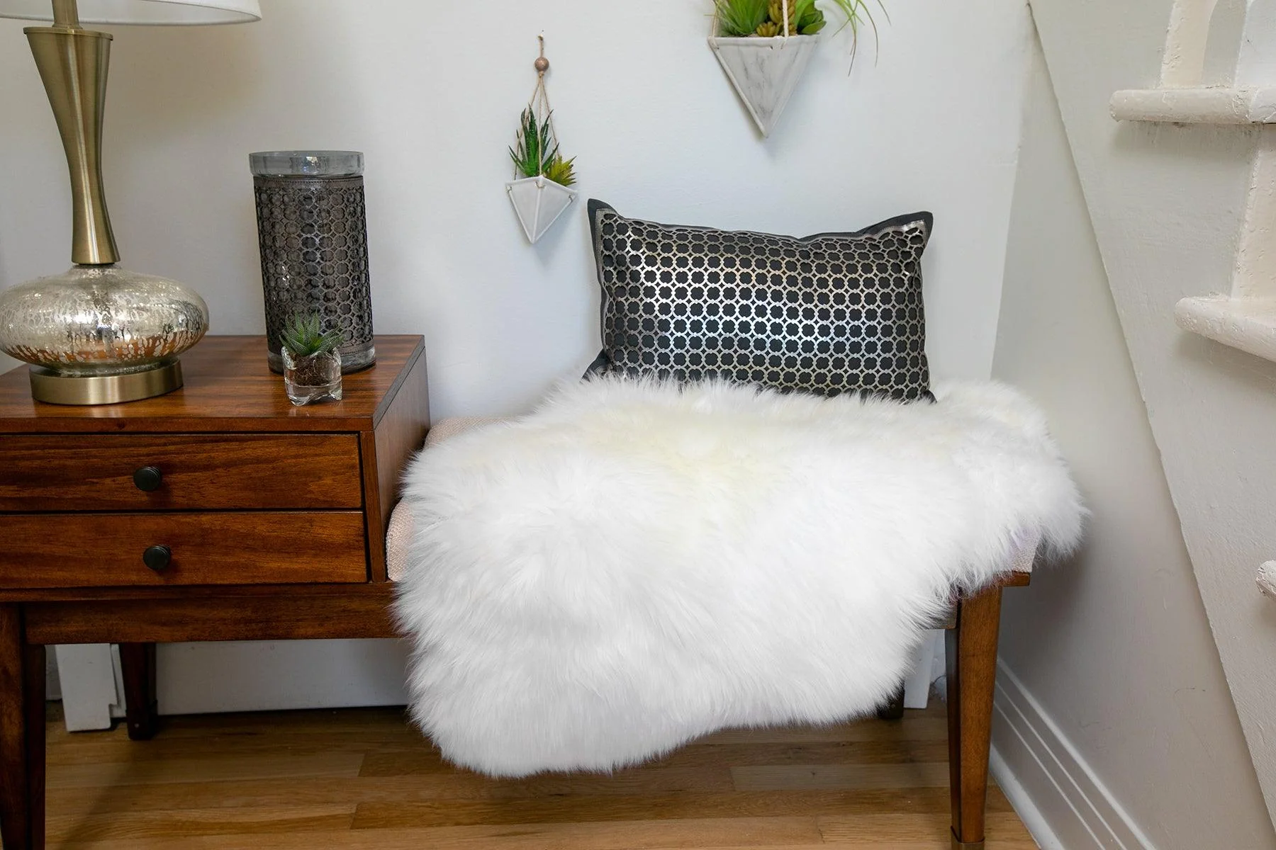 Cowhide Cushion Laser Cut Rectangle - Frankwebs