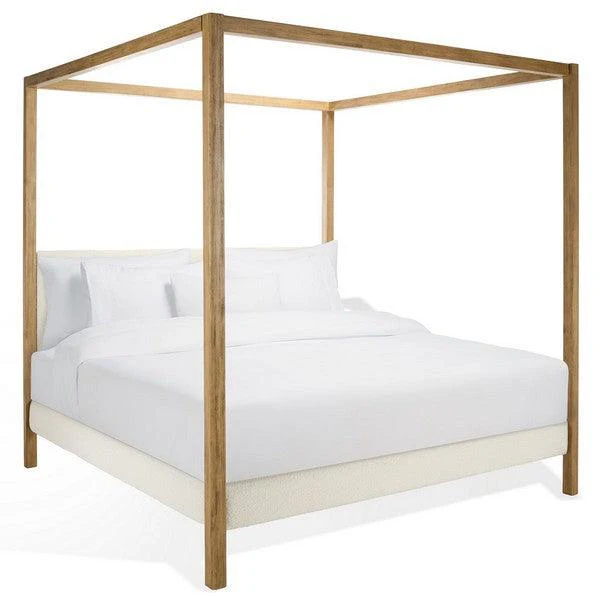 GRACIELLA BOUCLE KING CANOPY BED - Frankwebs