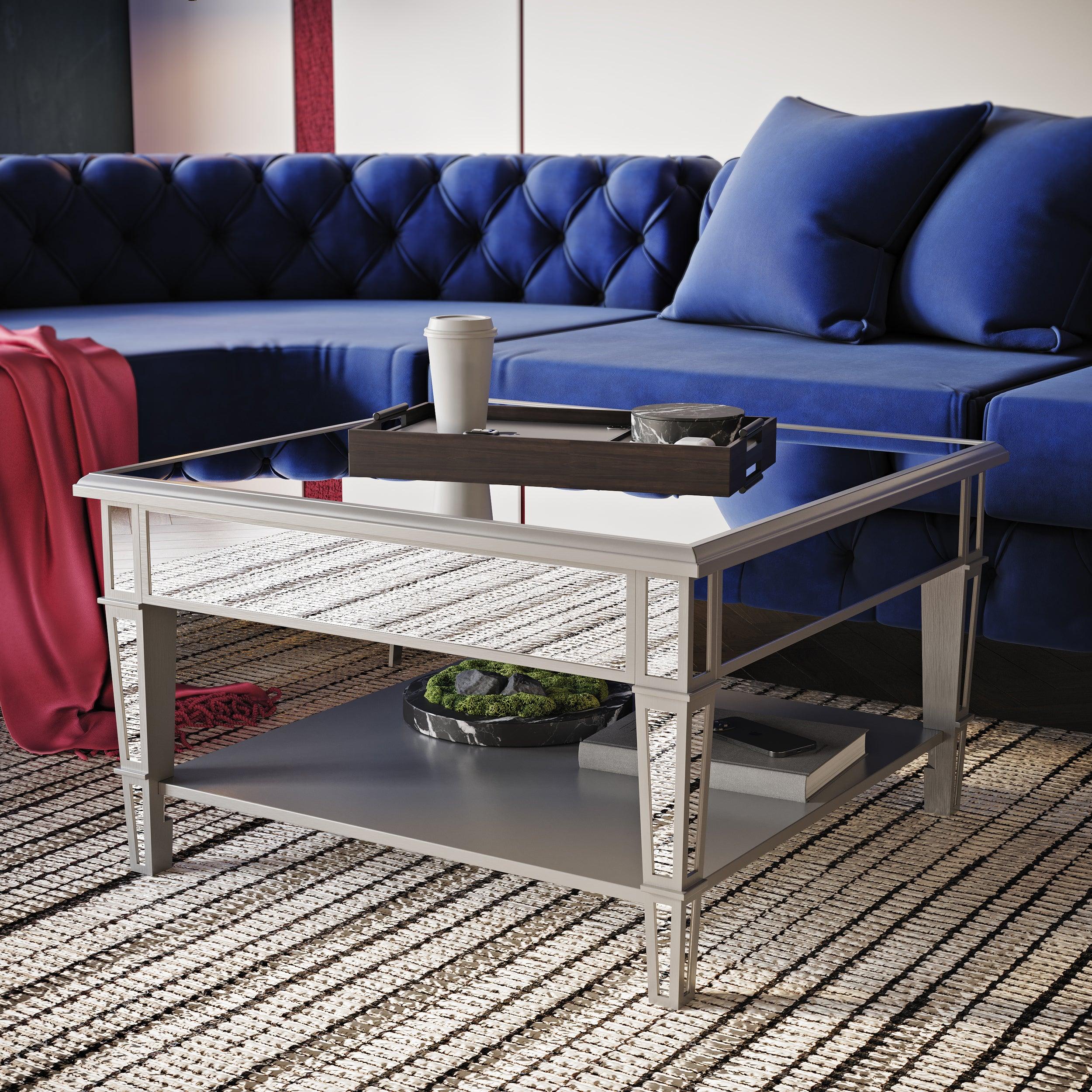 Wedlyn Square Mirrored Coffee Table - Frankwebs