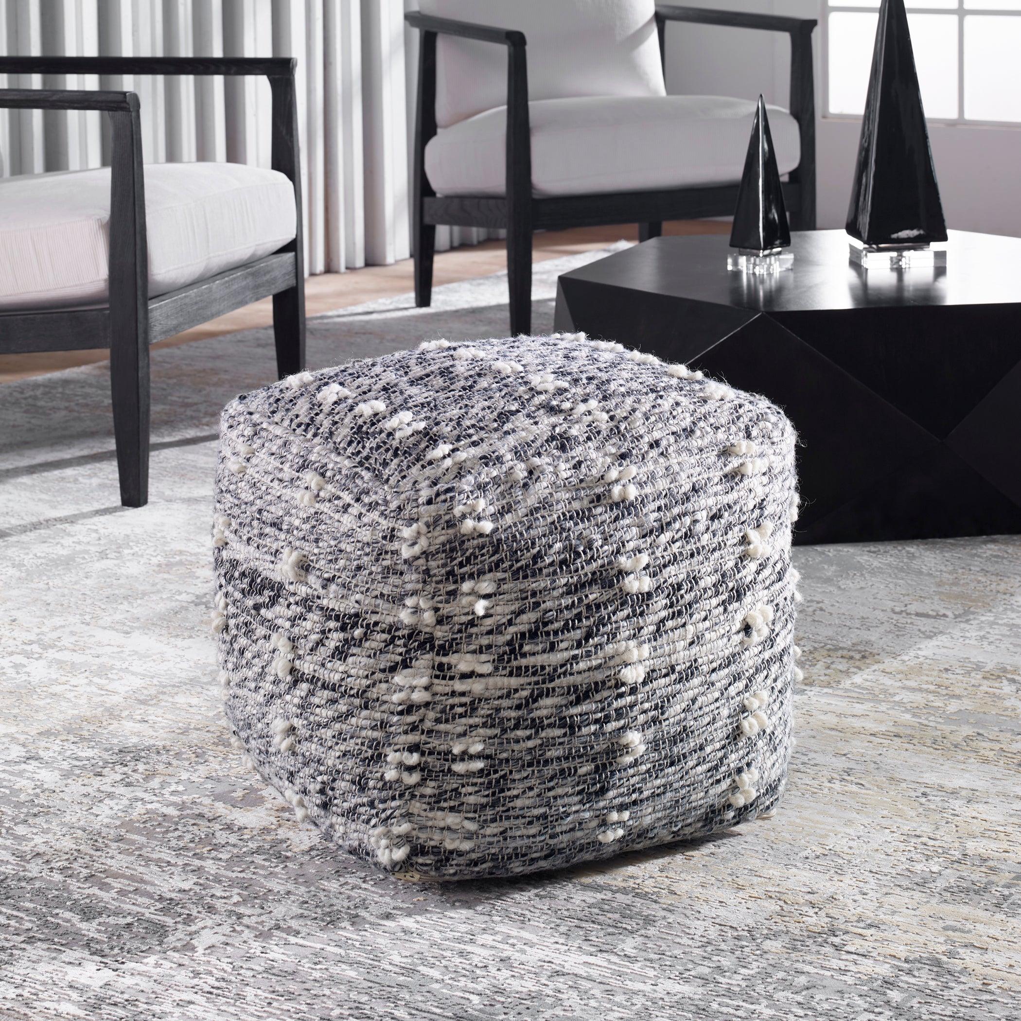 Narol Gray Pouf - Frankwebs