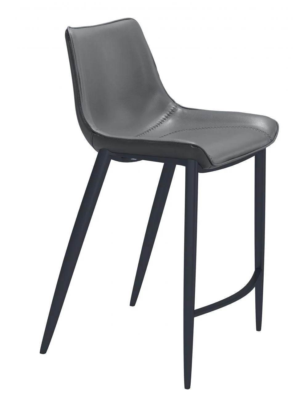 Magnus Counter Chair (Set of 2) Dark Gray & Black - Frankwebs