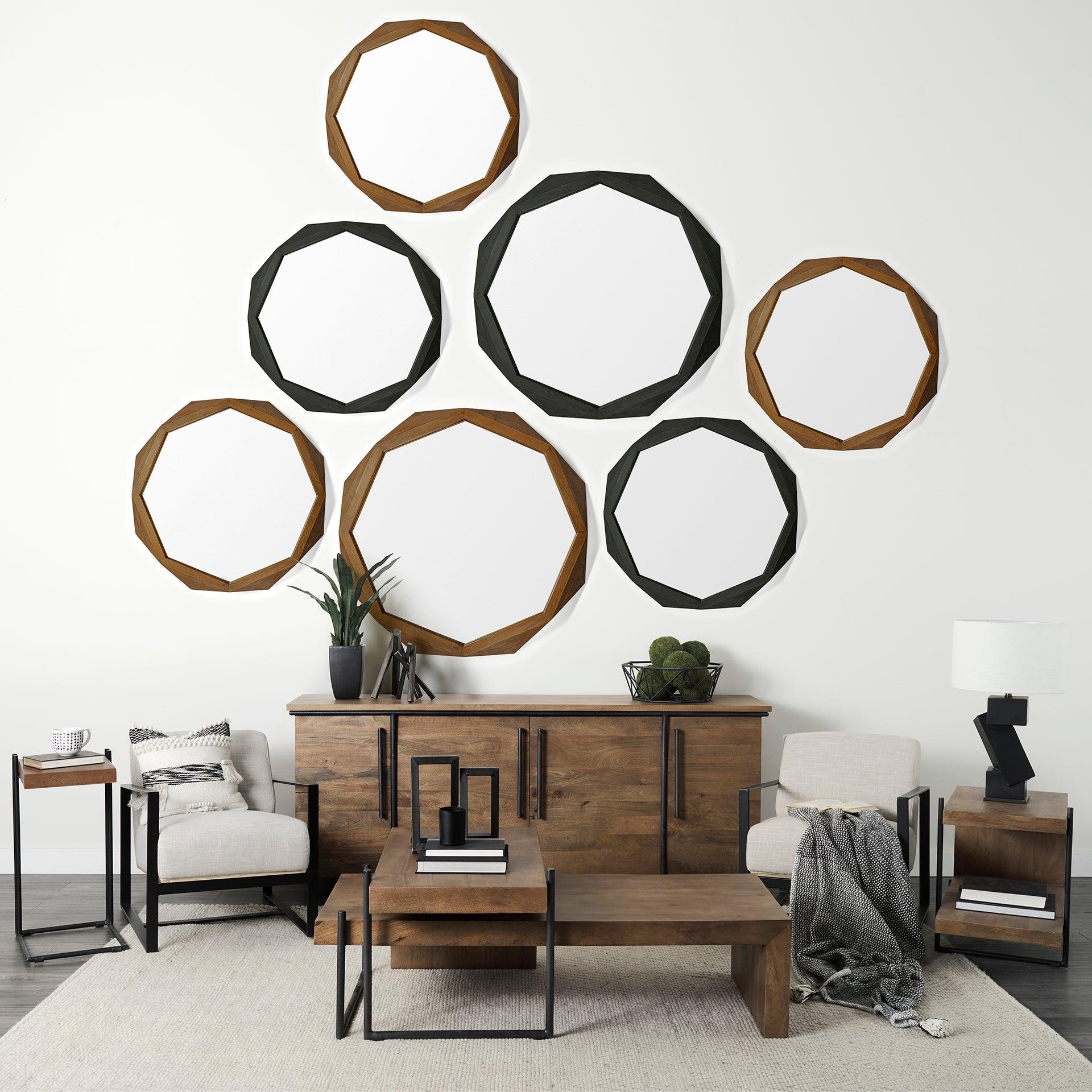 Aramis II Wood Frame Wall Mirror - Frankwebs