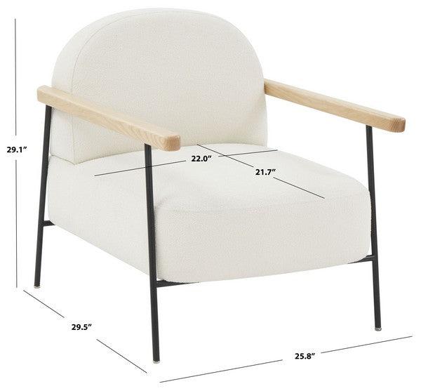 FAITH BOUCLE METAL FRAME ACCENT CHAIR - Frankwebs